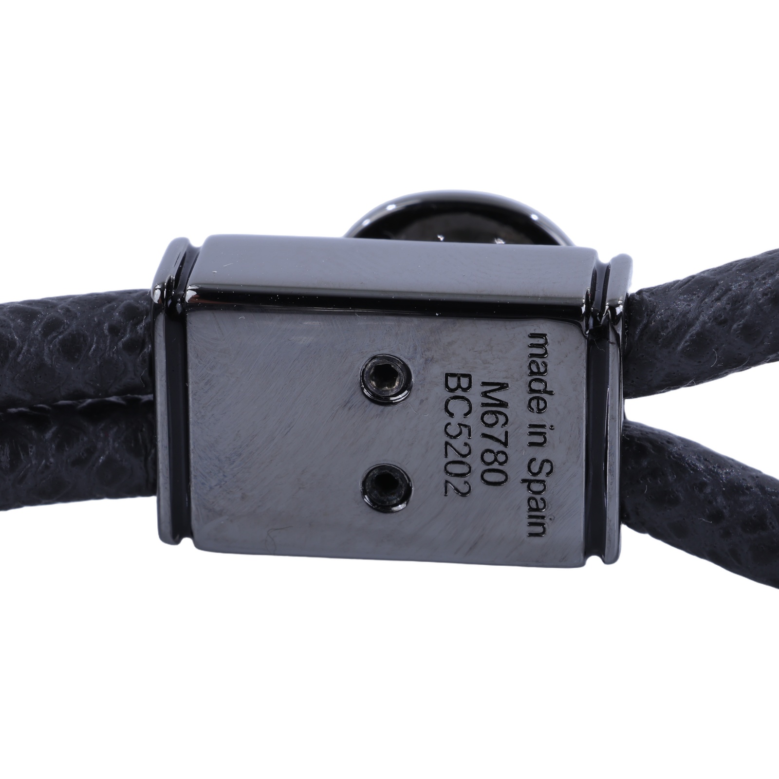 路易威登 LOUIS VUITTON Loop It 手環 Monogram Eclipse 帆布 銀色金屬配件 M6780E  原廠盒子/防塵袋