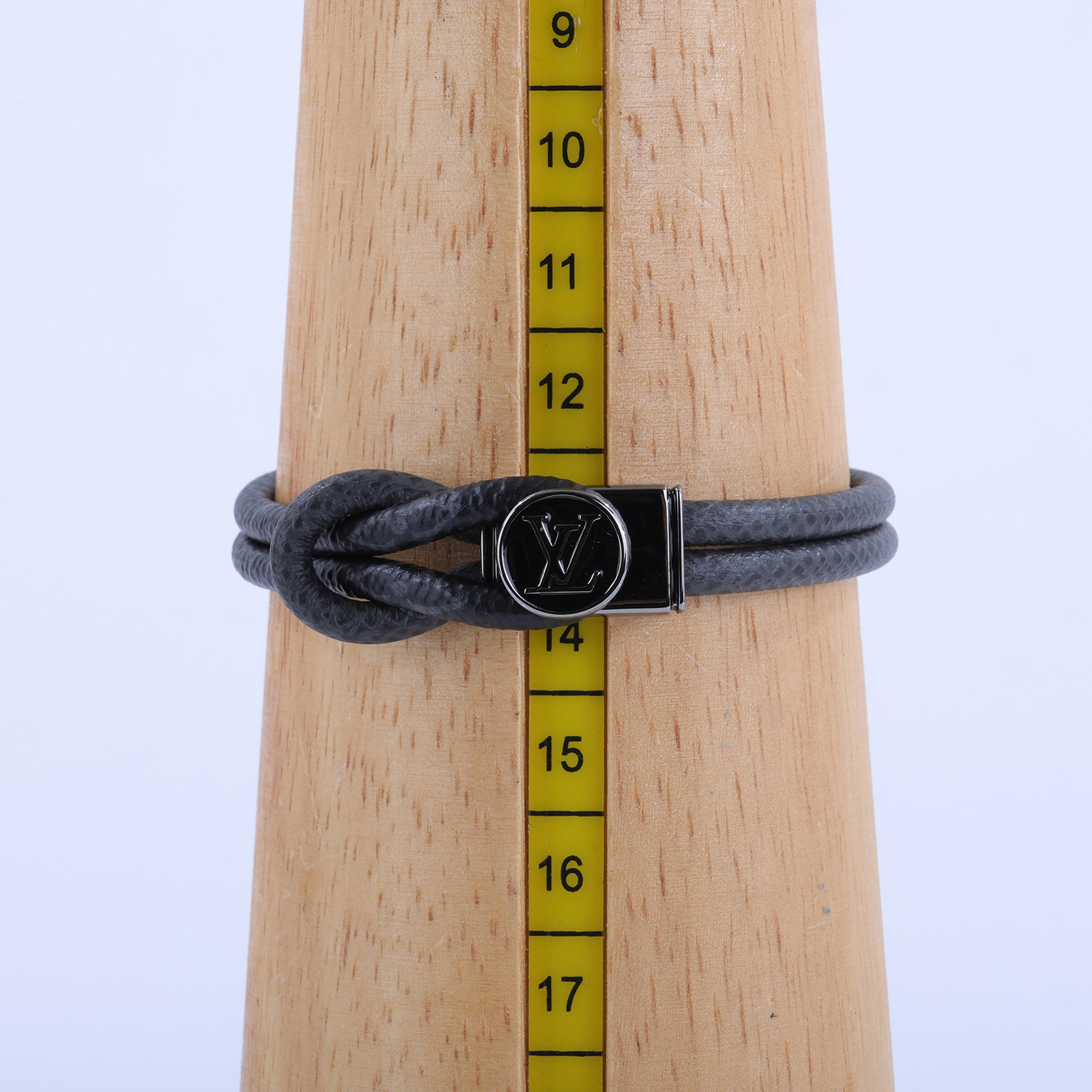 路易威登 LOUIS VUITTON Loop It 手環 Monogram Eclipse 帆布 銀色金屬配件 M6780E  原廠盒子/防塵袋