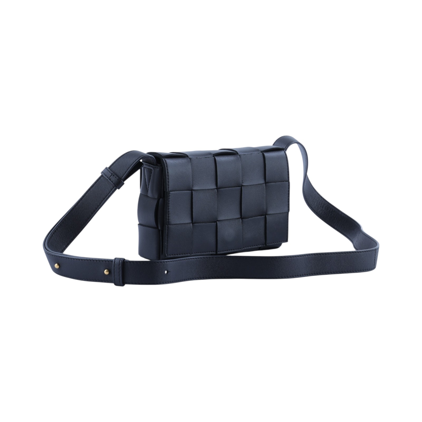 寶緹嘉 BOTTEGA VENETA Small Cassette 編織包 730848VMAY1 黑編織CASSETTE 5X3 防塵袋/購買證明正本