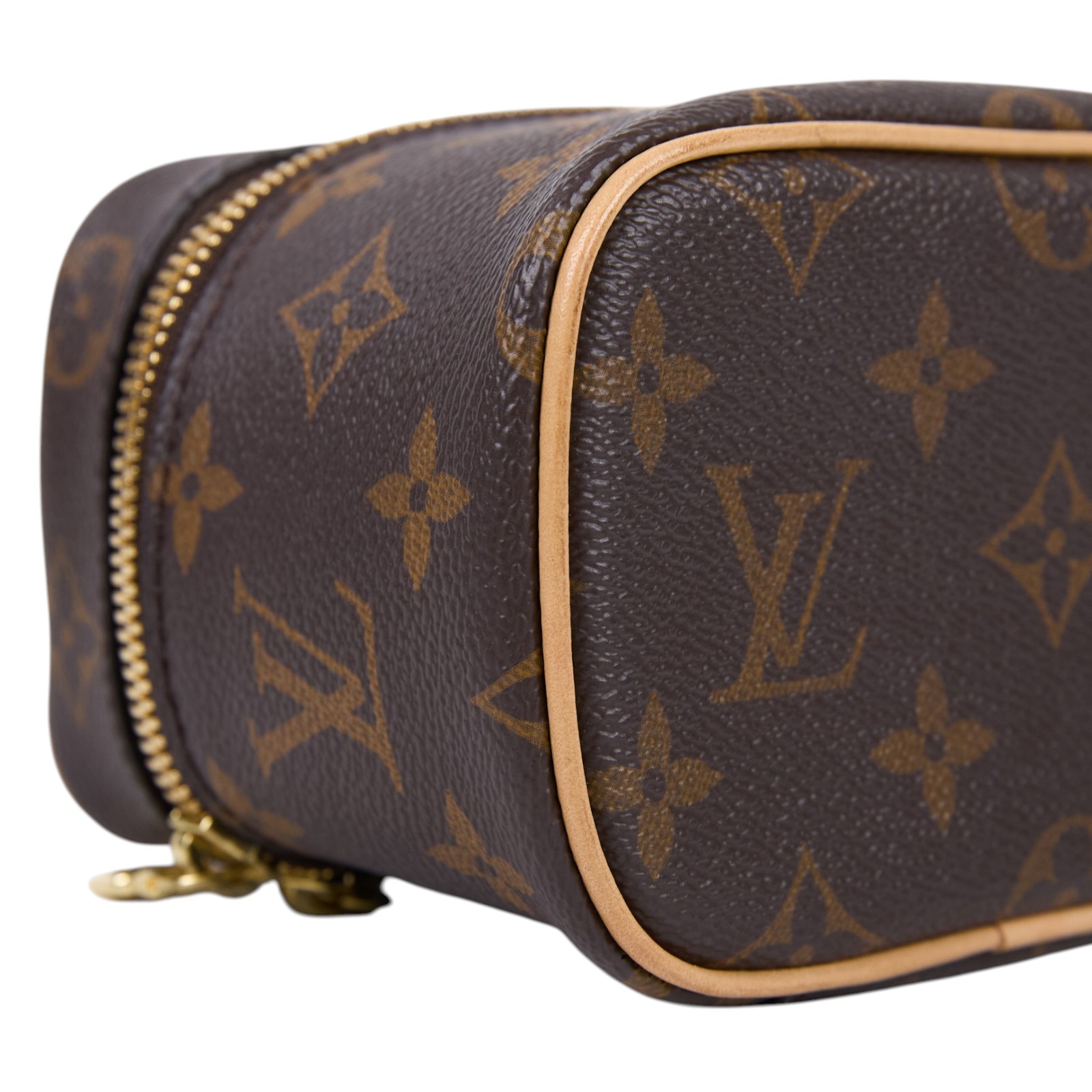 路易威登 LOUIS VUITTON Nice Nano 經典帆布 梳洗袋 化妝箱 M44936 晶片款 原花Nice Nano 防塵袋