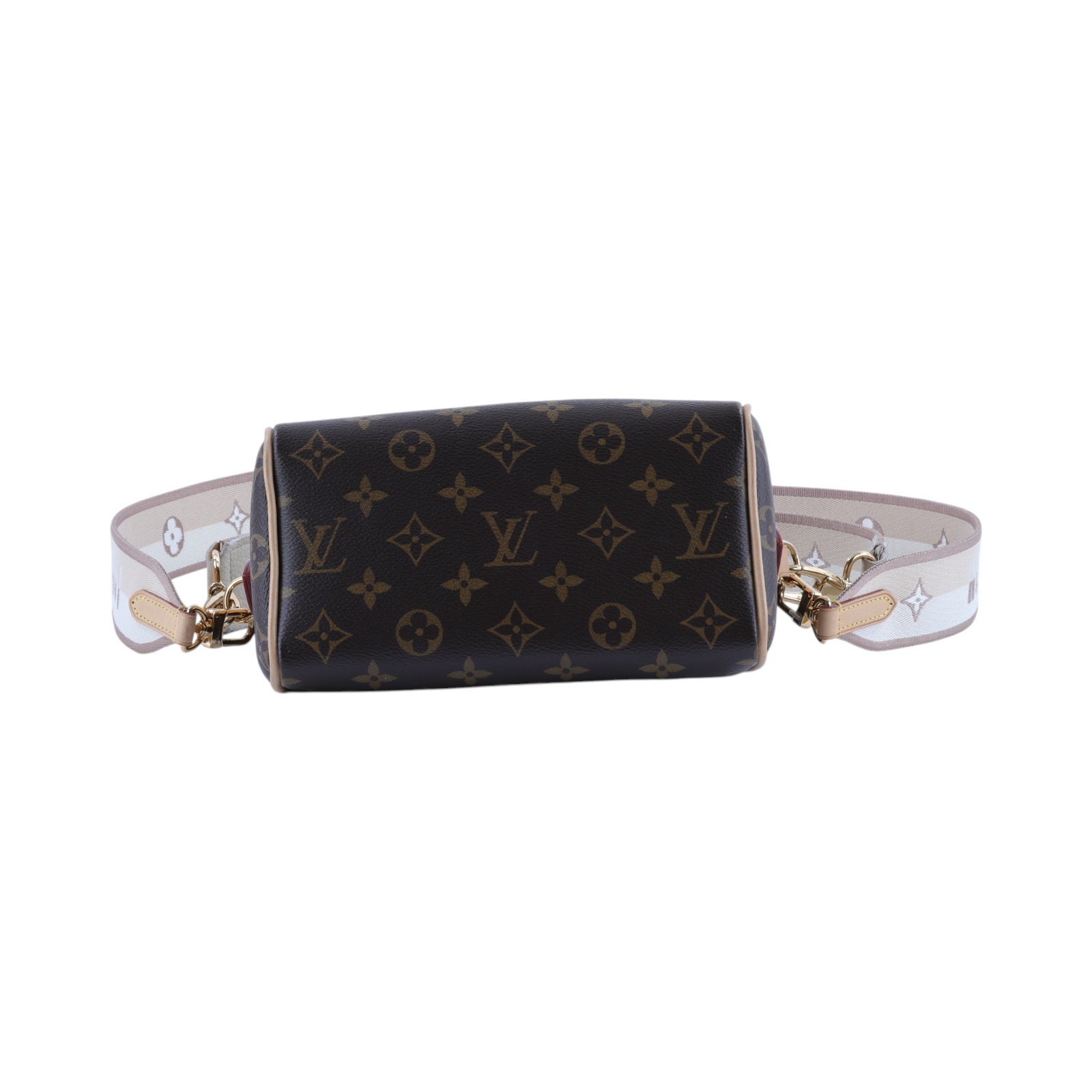 路易威登 LOUIS VUITTON Speedy Bandoulière 20 米色 帆布 手提 斜背 波士頓包 M46222 晶片款  防塵袋/背帶2/鎖組