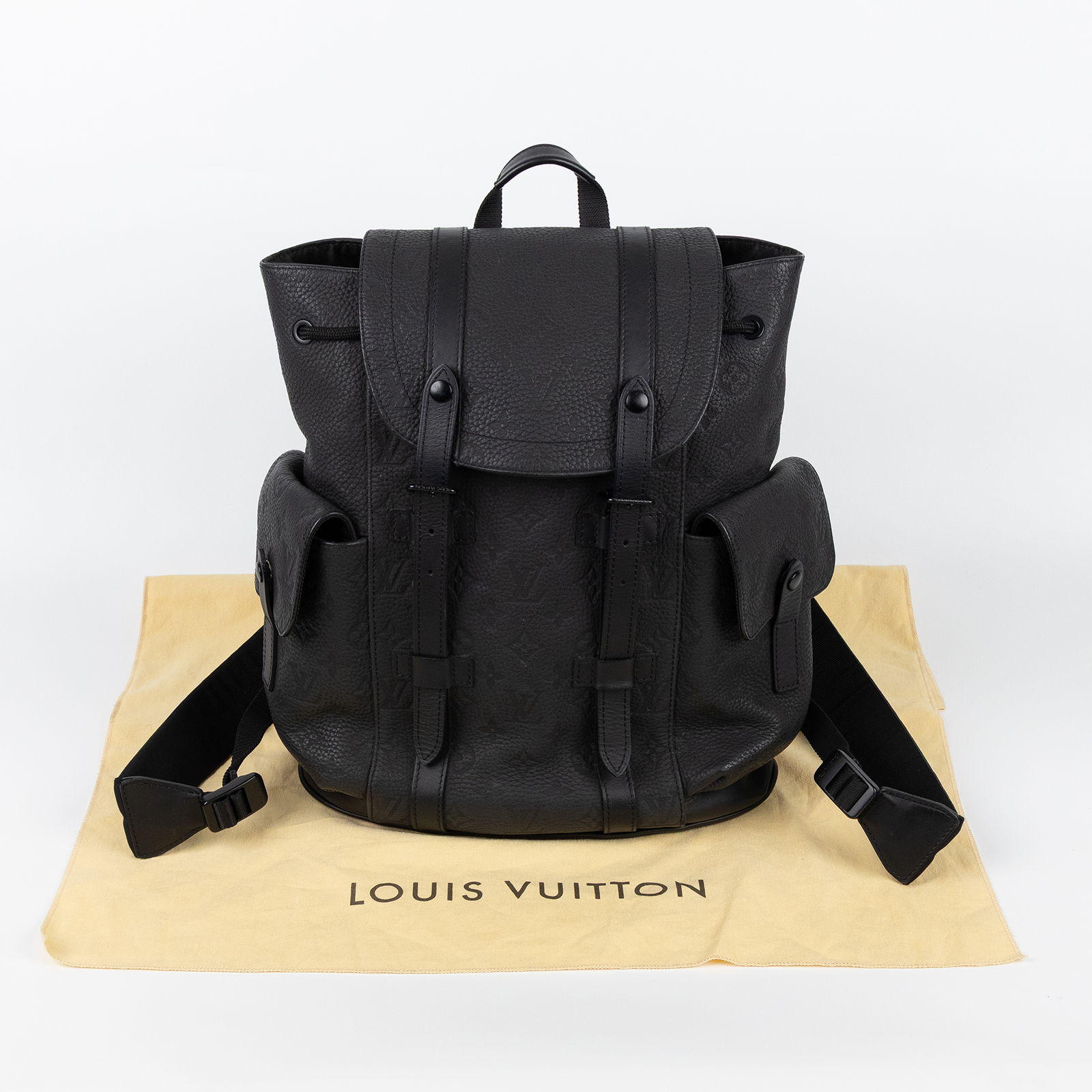 路易威登 LOUIS VUITTON Christopher PM 後背包 M20899 晶片款 黑壓花Christopher PM後背包 防塵袋