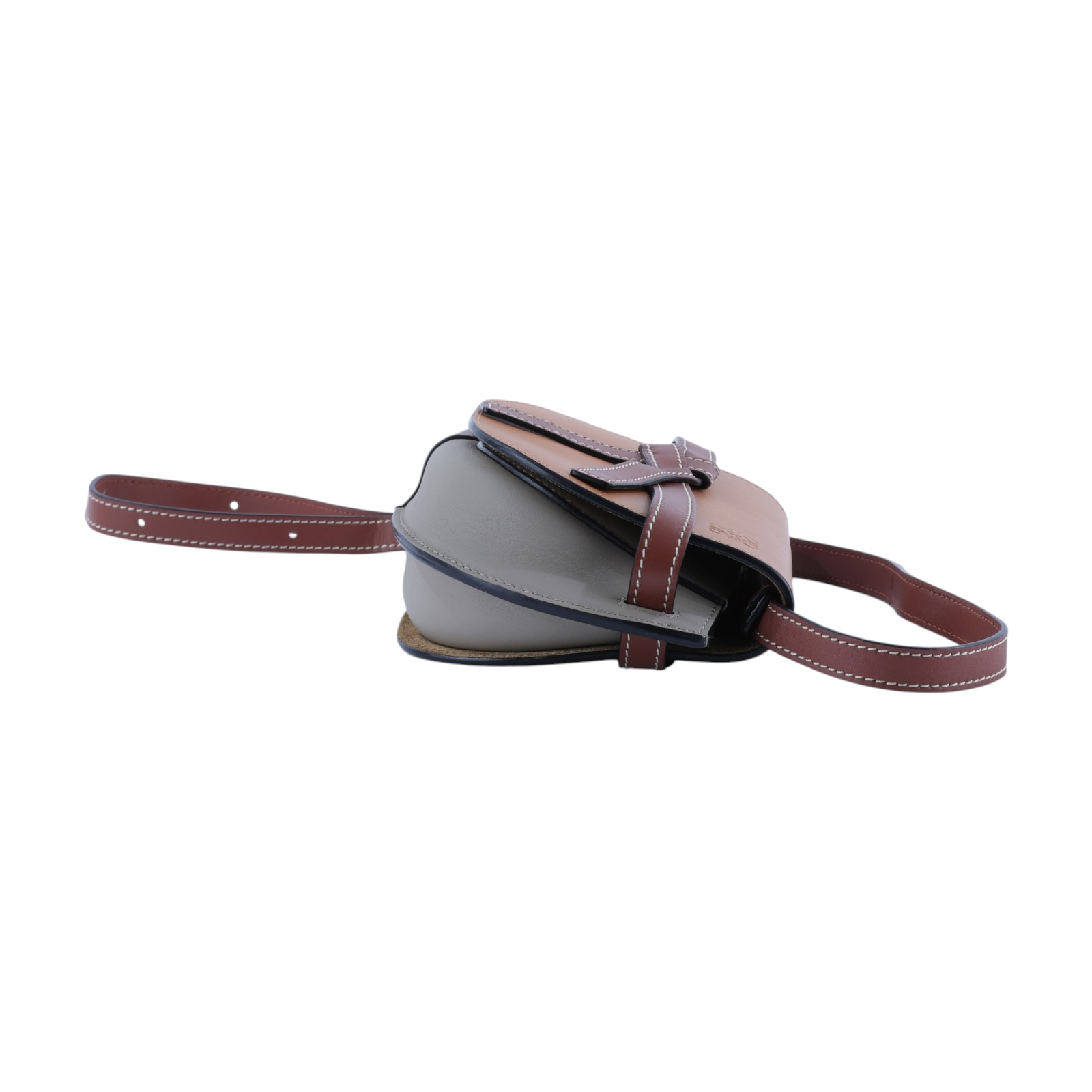 羅意威 LOEWE Mini Gate Dual bag 迷你 小牛皮 肩背包 A650N46X08 焦糖雙色MINI GATE 防塵袋/背帶
