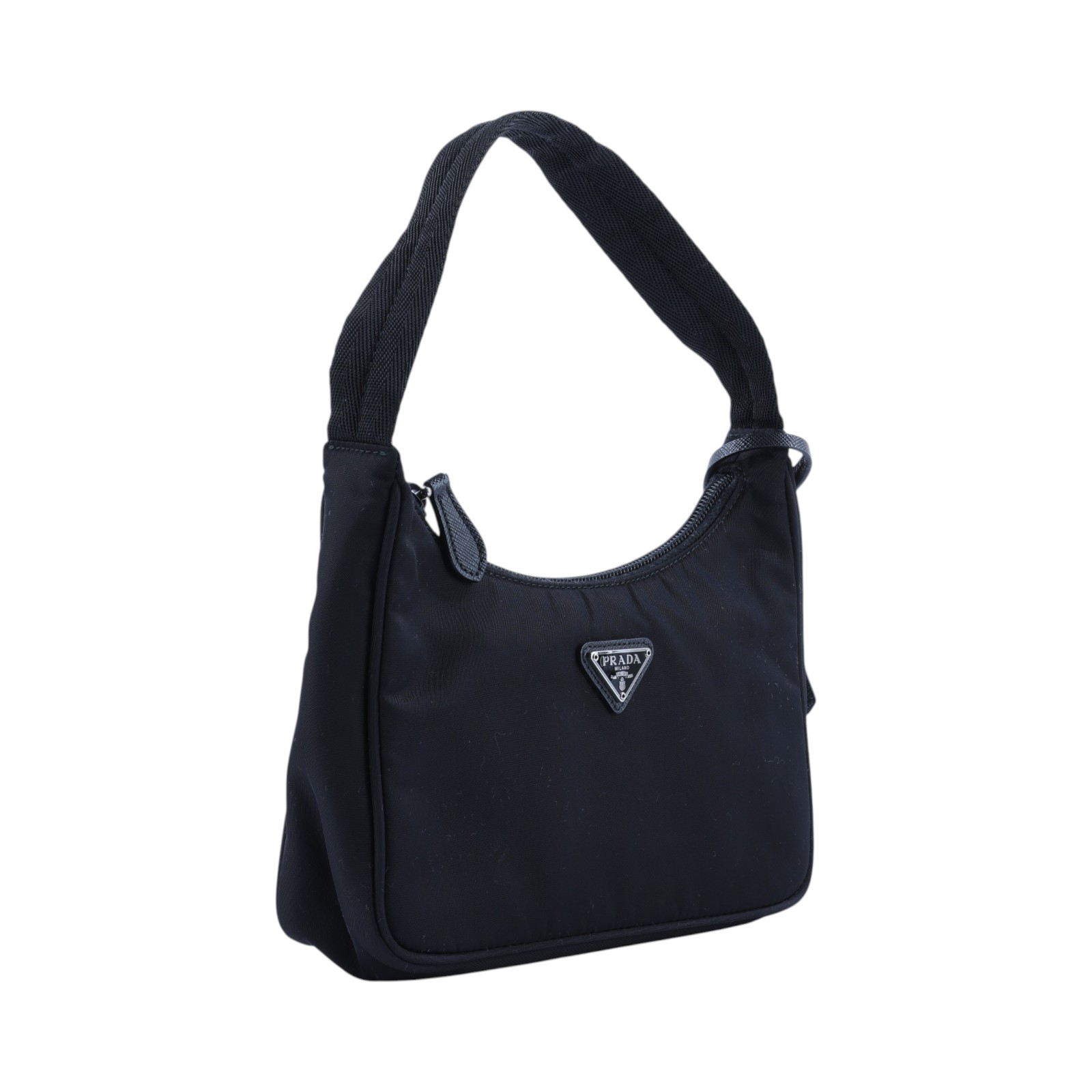 普拉達 PRADA Re-Edition 迷你 Hobo 包 1NE515_RDH0 黑尼龍HOBO腋下包 防塵袋/保證卡