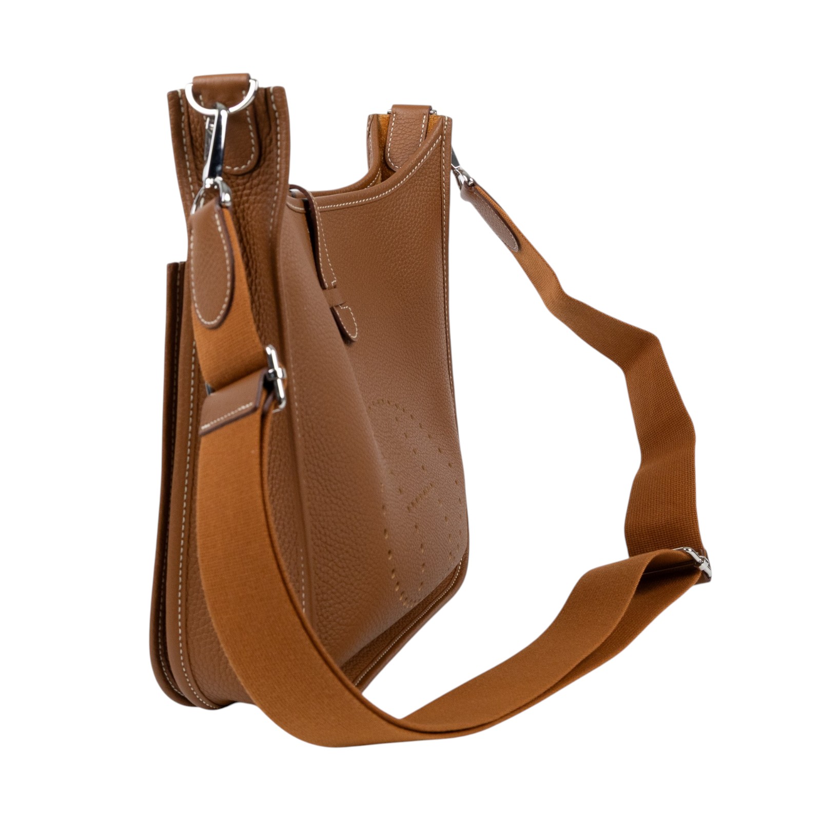愛馬仕 Hermes Evelyne Bag 伊芙琳包 29 馬蹄型 EV29 U MN 010 U刻 金棕EVELYNE29 原廠盒子/防塵袋/背帶