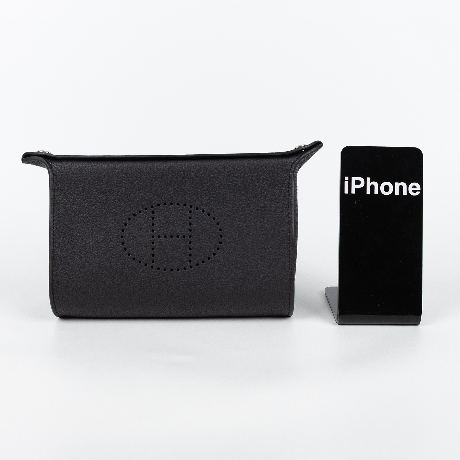 愛馬仕 Hermes Videpoches 肩背包 銀色五金 黑色  W AA 002 ZA W刻 黑Videpoches 防塵袋