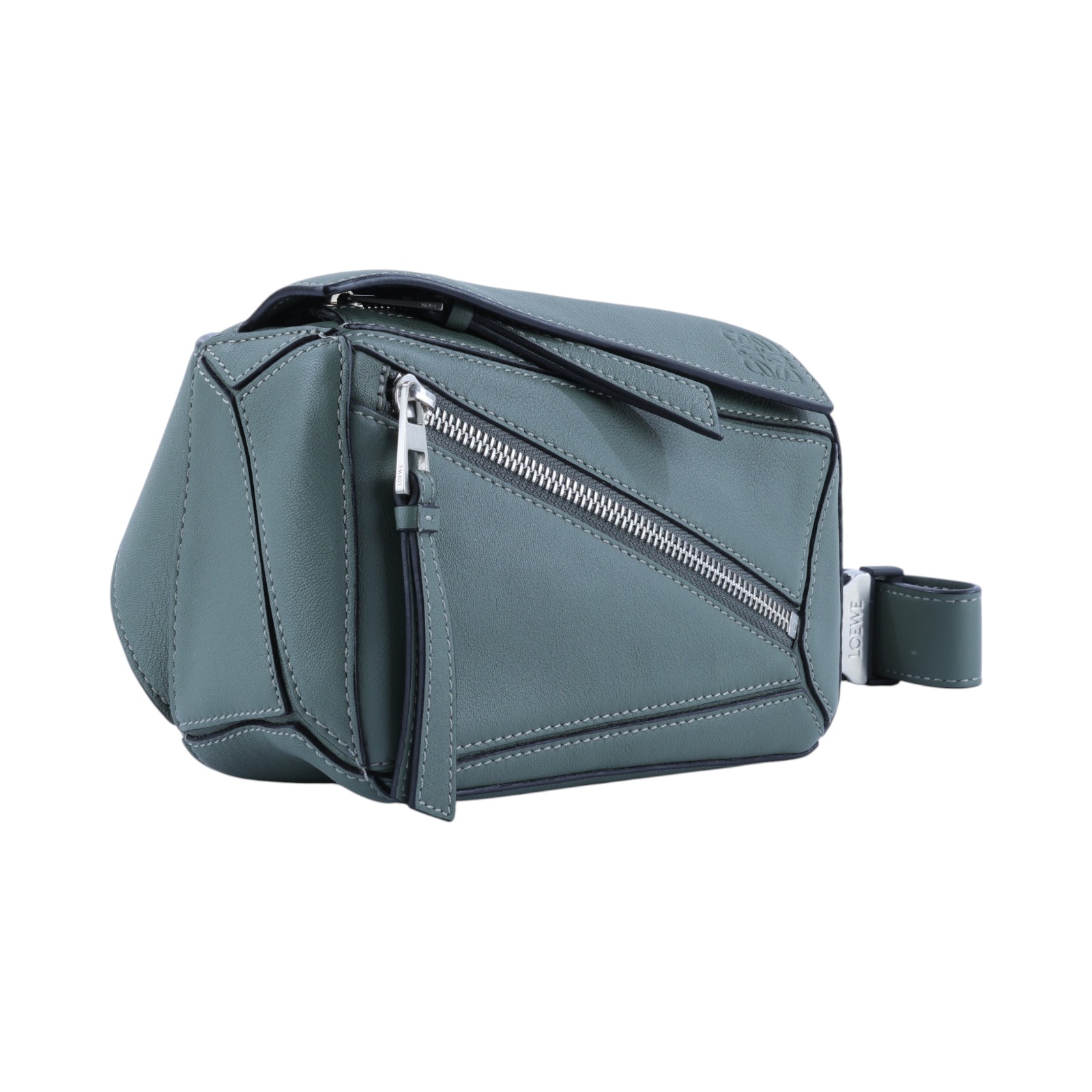 羅意威 LOEWE Puzzle bag Mini 腰包 斜背包 B510U89X02 灰綠PUZZLE腰包 防塵袋