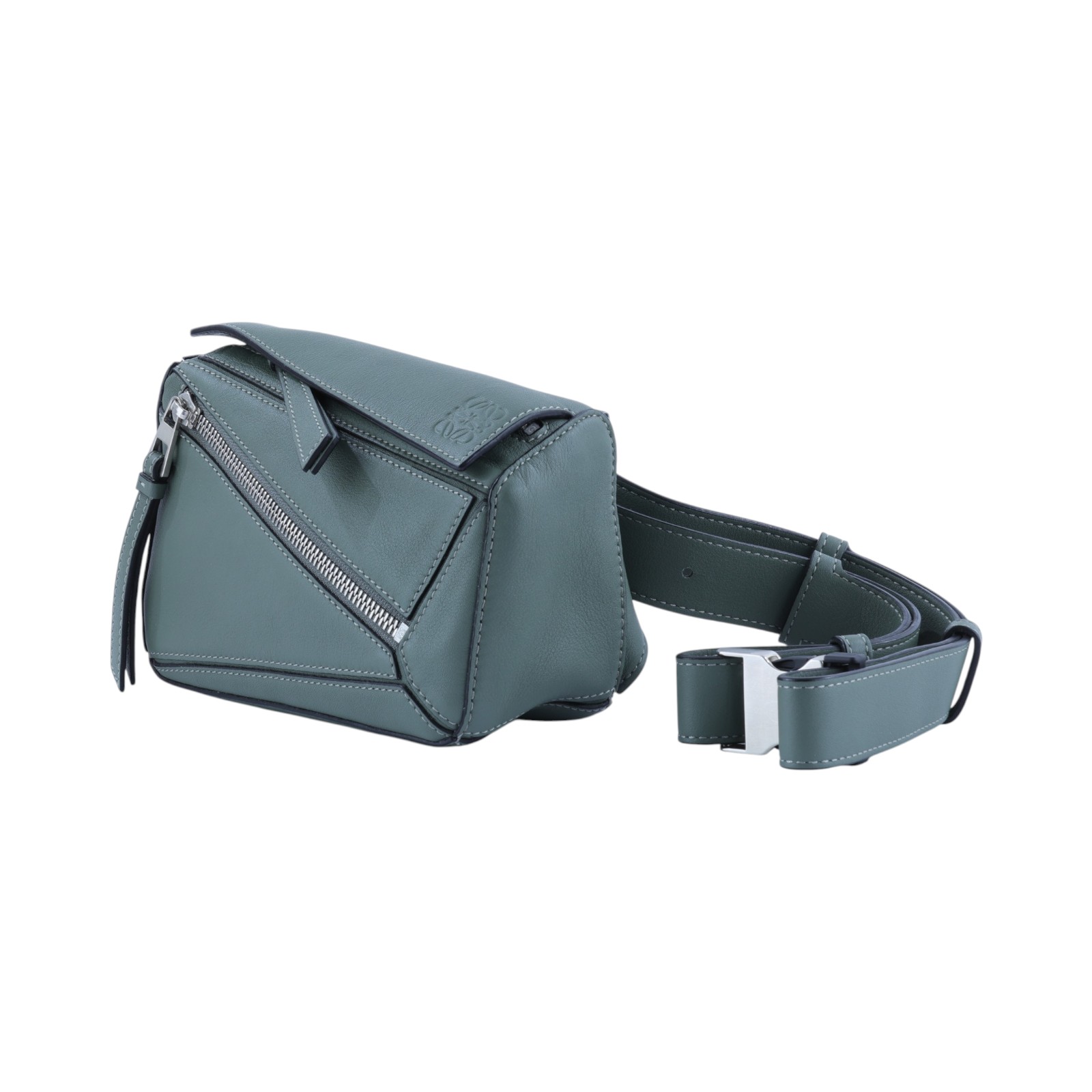羅意威 LOEWE Puzzle bag Mini 腰包 斜背包 B510U89X02 灰綠PUZZLE腰包 防塵袋