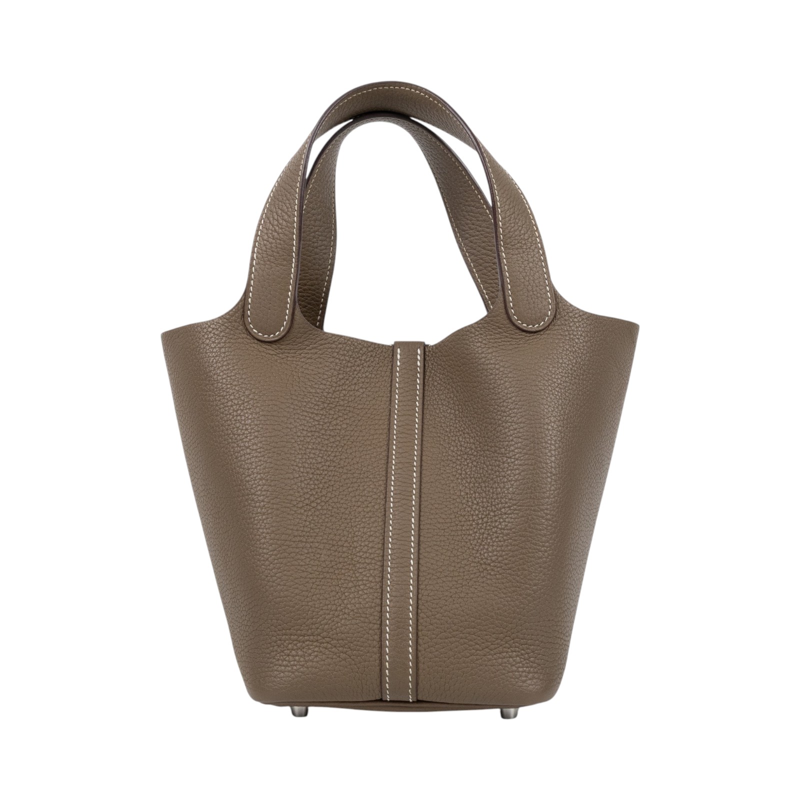 愛馬仕 Hermes Picotin Lock 18 菜籃子包 銀色五金 大象灰 H056289CK18  UPU002NI  原廠盒子/購買證明/鎖組