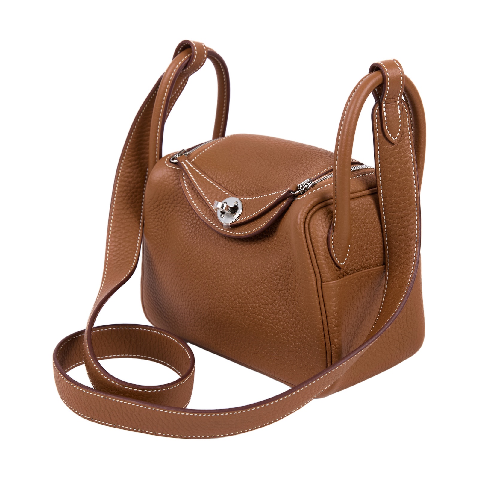 愛馬仕 Hermes Lindy II 琳迪包 迷你 銀色五金 金棕色 H085956CK37 /KBS225  BK  原廠盒子/防塵袋/購買證明正本