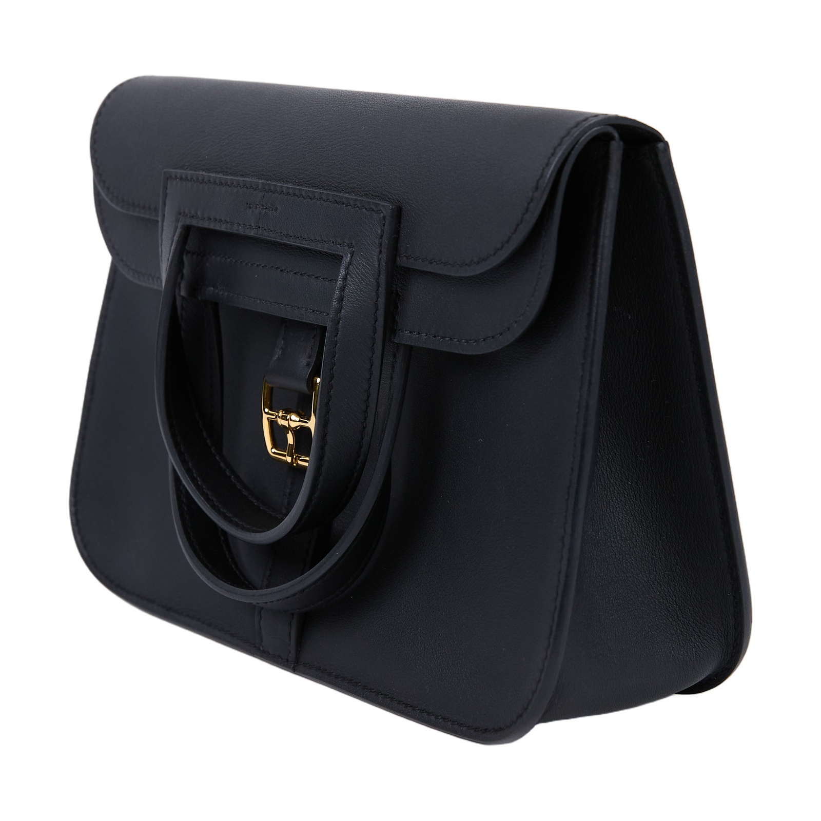 愛馬仕 Hermes Halzan Mini 手提 肩背 斜背包 金色五金 黑色 H069523CCAH  K BT 001 TD  原廠盒子防塵袋購買證明
