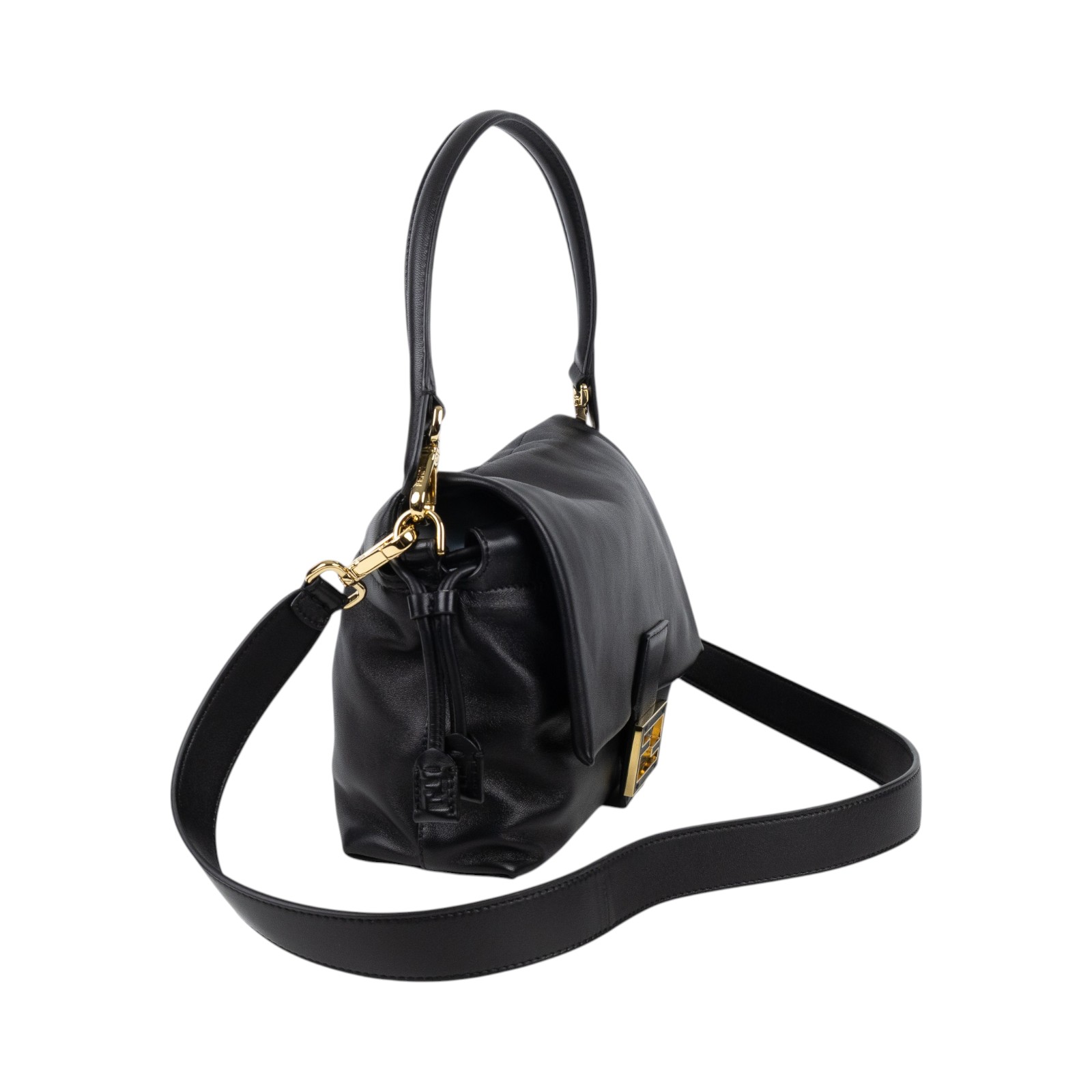 芬迪 FENDI Mamma Baguette FF 中款 肩背包 手提包 8BR833AQ0D 黑羊Mamma Baguette中型 原廠盒子/防塵袋/背帶2