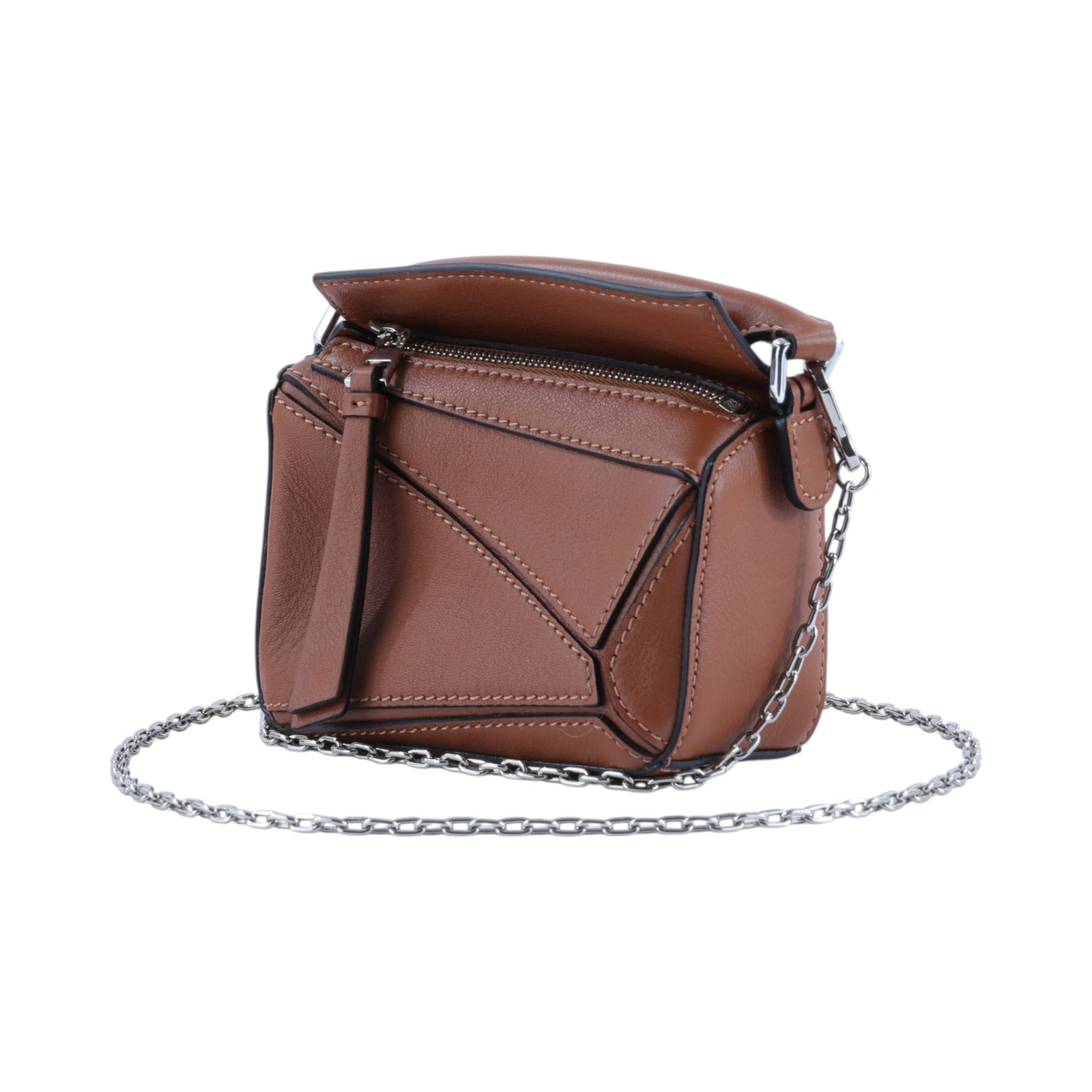 羅意威 LOEWE Nano Puzzle bag 手拿 肩背 斜背包 A510U98X01 棕色NANO PUZZLE 防塵袋/背帶
