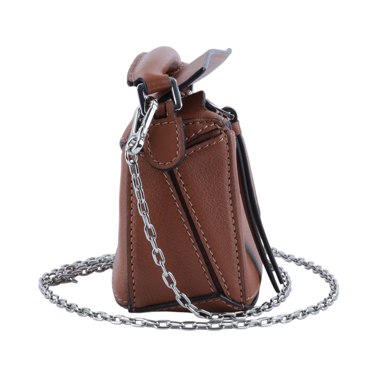 羅意威 LOEWE Nano Puzzle bag 手拿 肩背 斜背包 A510U98X01 棕色NANO PUZZLE 防塵袋/背帶