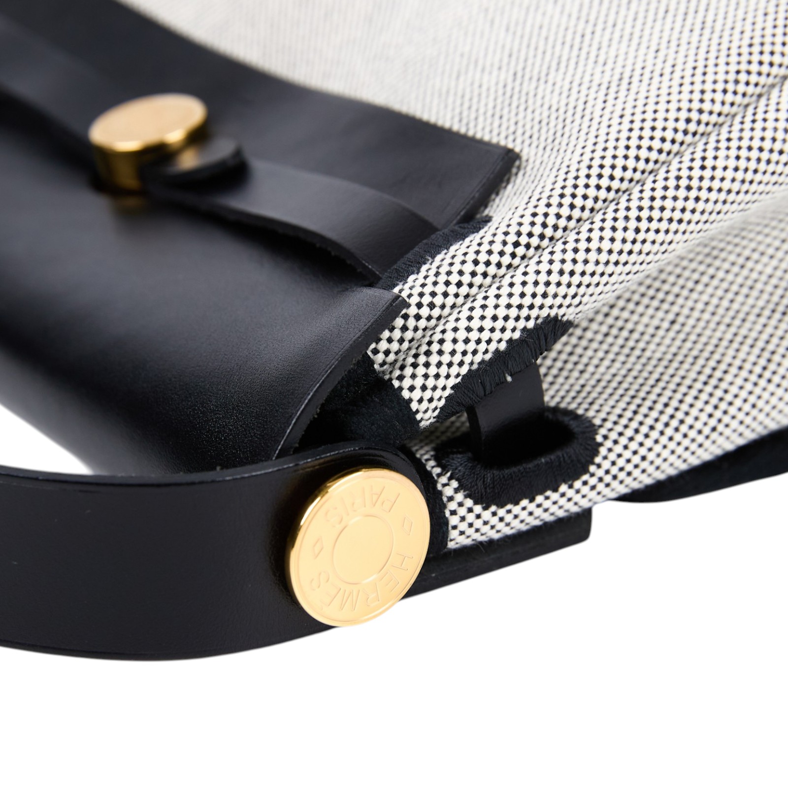 愛馬仕 Hermes Herbag Zip 20 HER20 K AA 005 ZA K刻 黑白格金HERBAG20 防塵袋