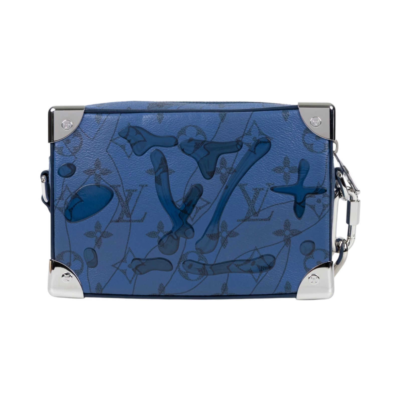 路易威登 LOUIS VUITTON Mini Soft Trunk 肩背包 斜背包 M22588 晶片款 深藍水滴Mini Soft Trunk 防塵袋