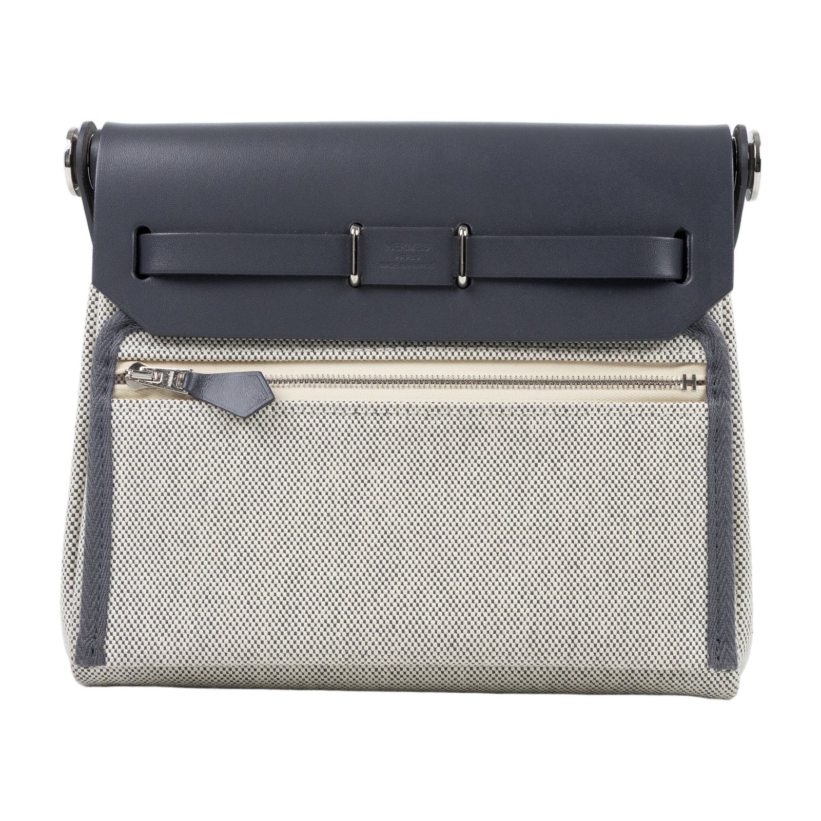 愛馬仕 Hermes Herbag Zip 20 HER20 K TS 006 AU K刻石板灰帆布HERBAG20 防塵袋/購買證明