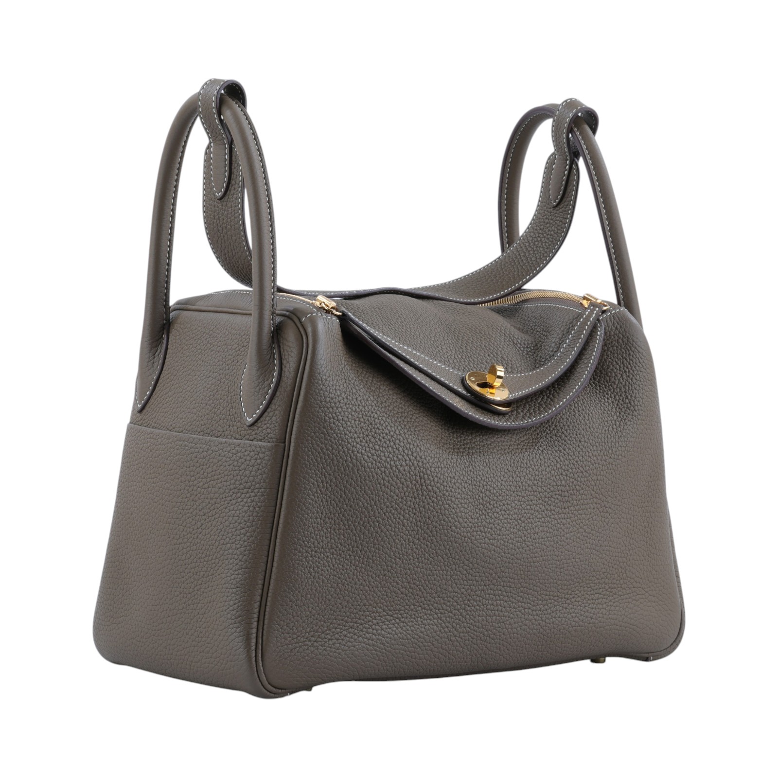 愛馬仕 Hermes Lindy 琳迪包 30 大象灰色 金色五金 H073426CC18 /YPY767 AP  防塵袋/購買證明/雨衣