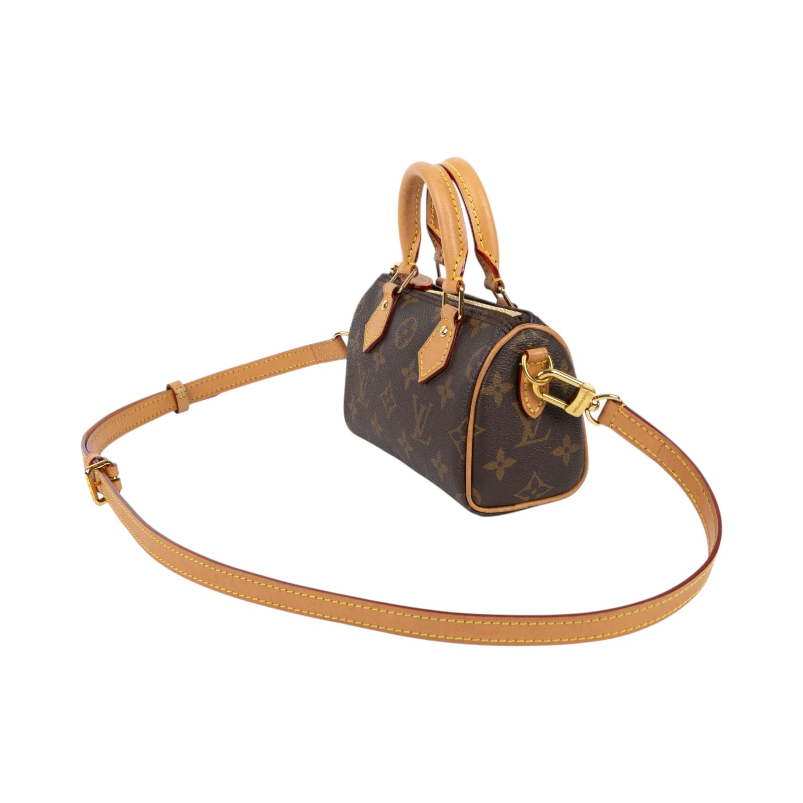 路易威登 LOUIS VUITTON Nano Speedy 原花 手提 肩背包 M81085 原花NANO SPEEDY 防塵袋/背帶