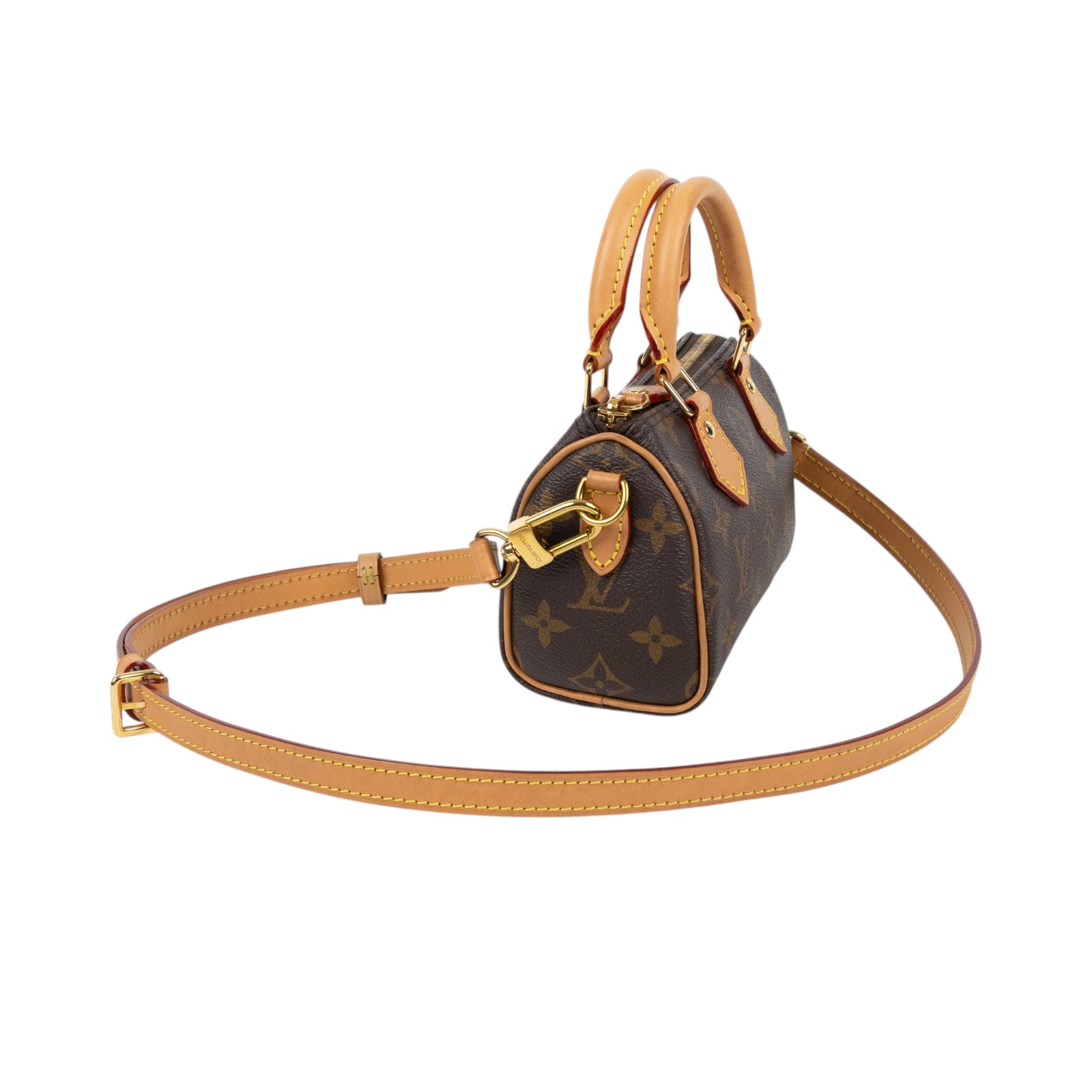 路易威登 LOUIS VUITTON Nano Speedy 原花 手提 肩背包 M81085 原花NANO SPEEDY 防塵袋/背帶