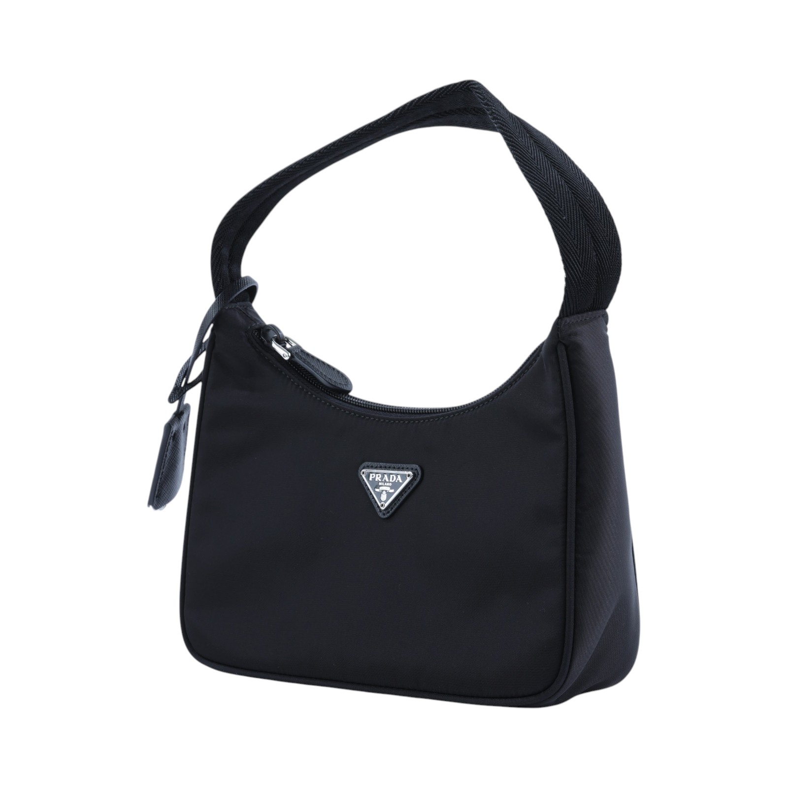 普拉達 PRADA Re-Edition 迷你 Hobo 包 1NE515_RDH0 黑尼龍HOBO腋下包 無附屬品