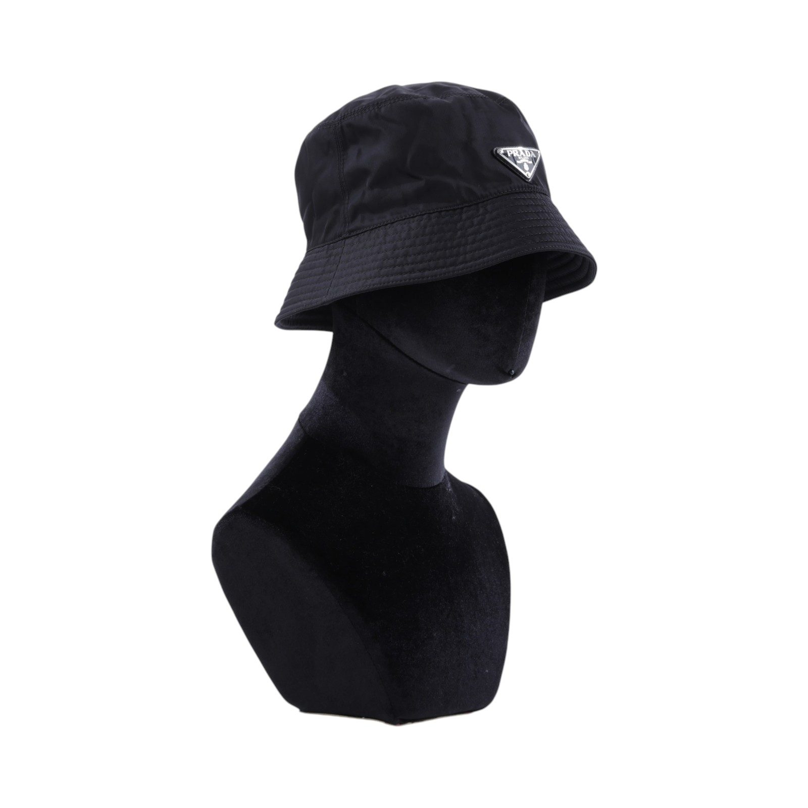 普拉達 PRADA Re-Nylon 漁夫帽 1HC137_2DMI_M 黑尼龍漁夫帽 #M 無附屬品