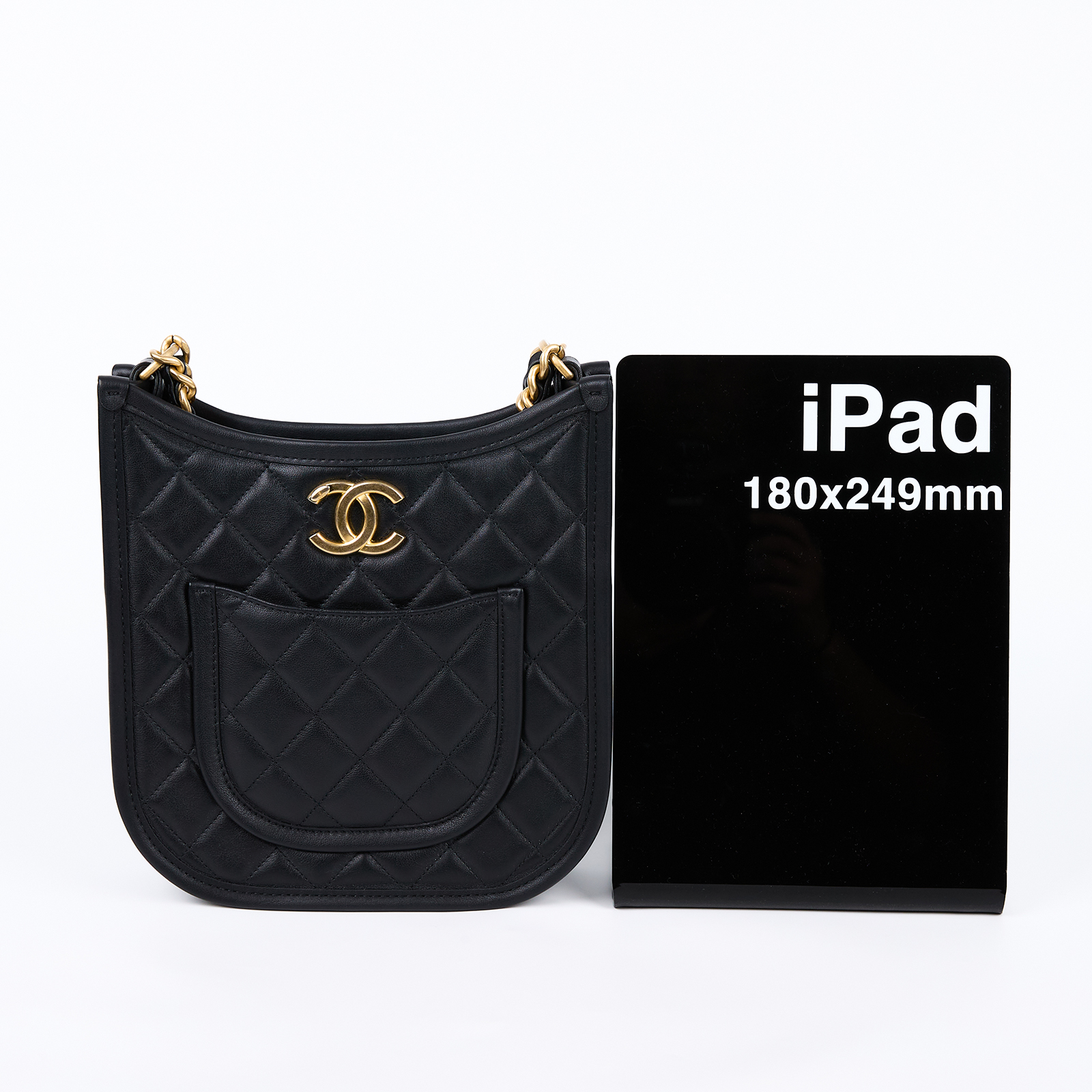香奈兒 CHANEL 流浪包 Hobo Bag CC LOGO 斜背包 AS4532 B16235 晶片款 黑金HOBO兩用包 防塵袋/購買證明正本