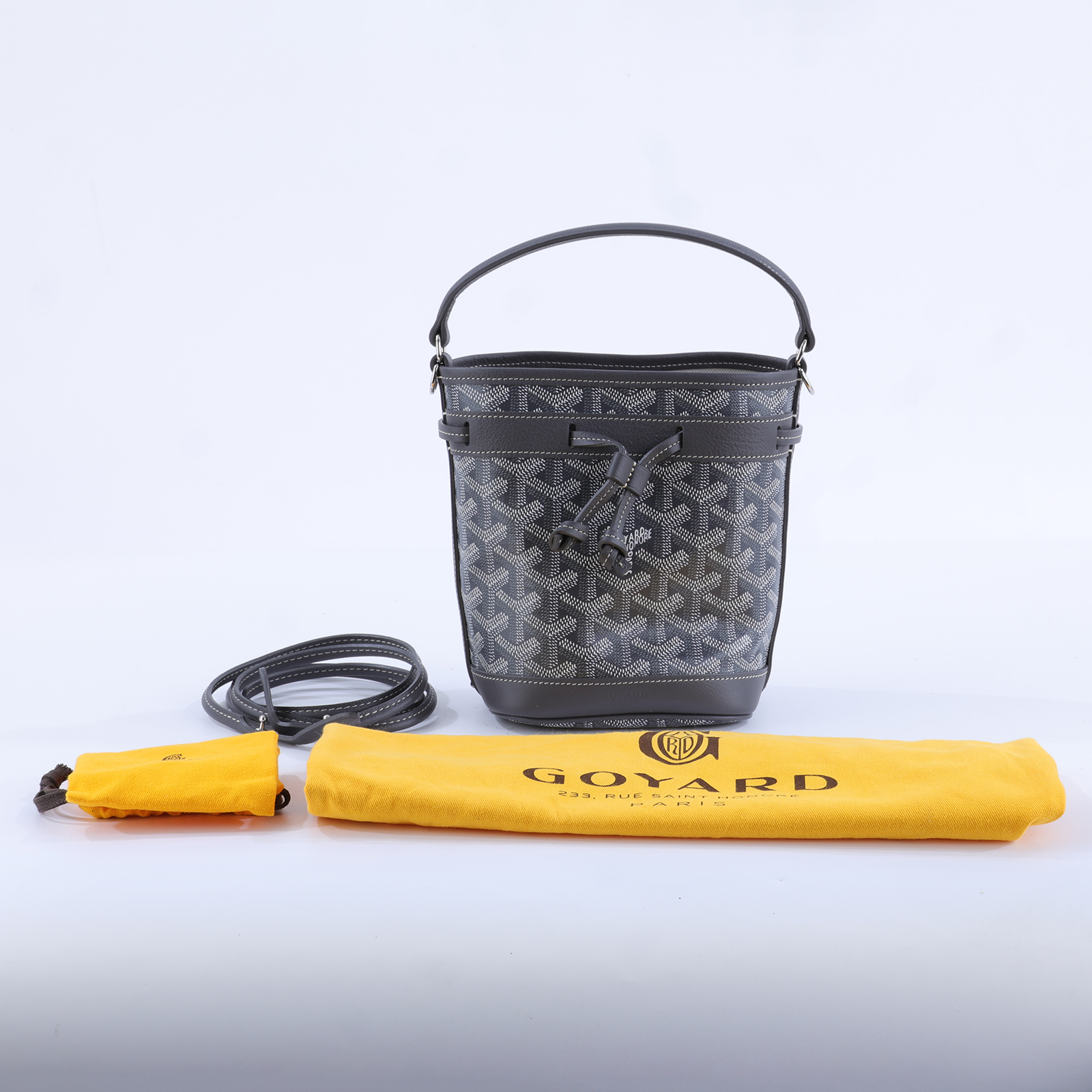 高雅德 GOYARD Petit Flot Bucket Mini Bag 水桶包 PEFLOTMINTY 灰PETIT FLOT MINI 防塵袋/背帶