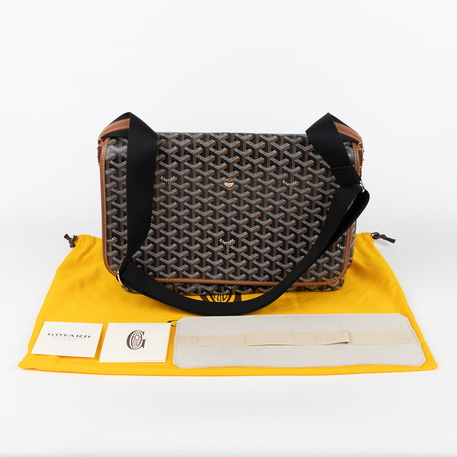 高雅德 GOYARD Capetien MM 郵差包 CAPETIMMLTY 黑棕Capetien MM 郵差包 防塵袋