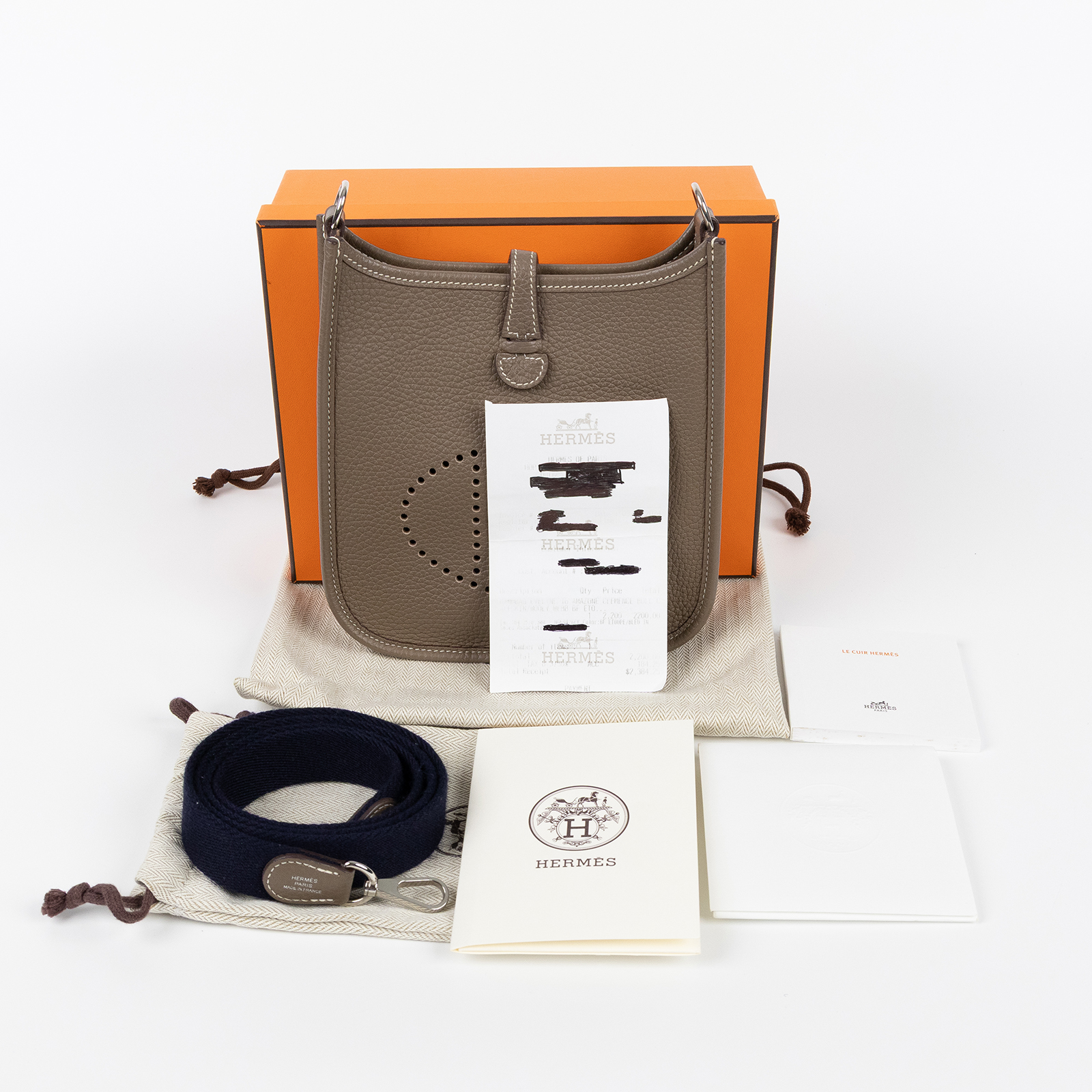 愛馬仕 Hermes Evelyne 16 Amazone bag 伊芙琳包 錫器灰 銀色五金 H069426CK8F /W AU 001 MM  原廠盒子/防塵袋/背帶/購買證明正本
