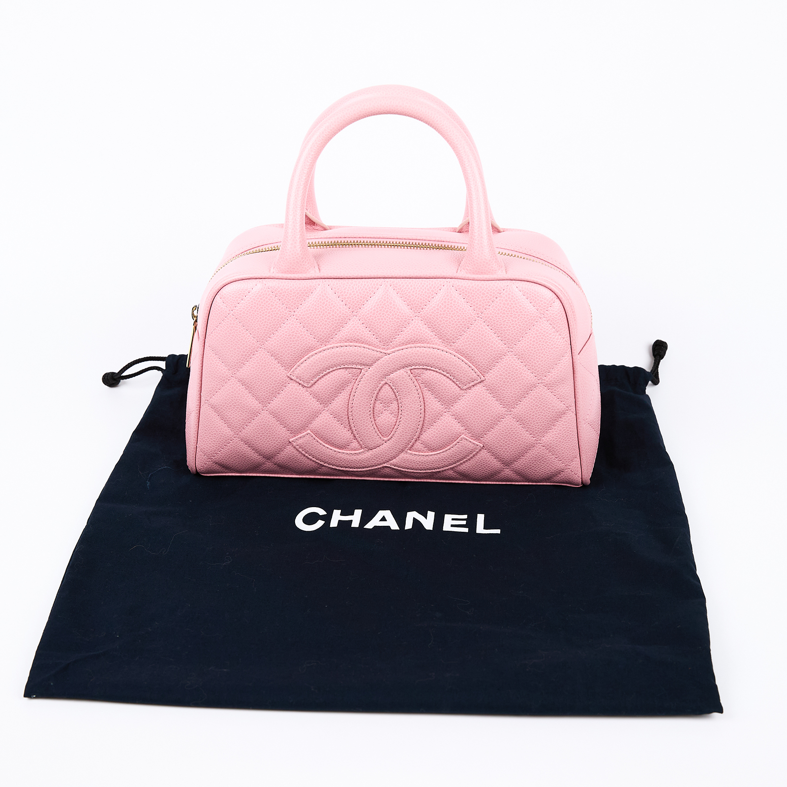 香奈兒 CHANEL 手提包 波士頓包 A20996 9開 粉MINI波士頓 防塵袋