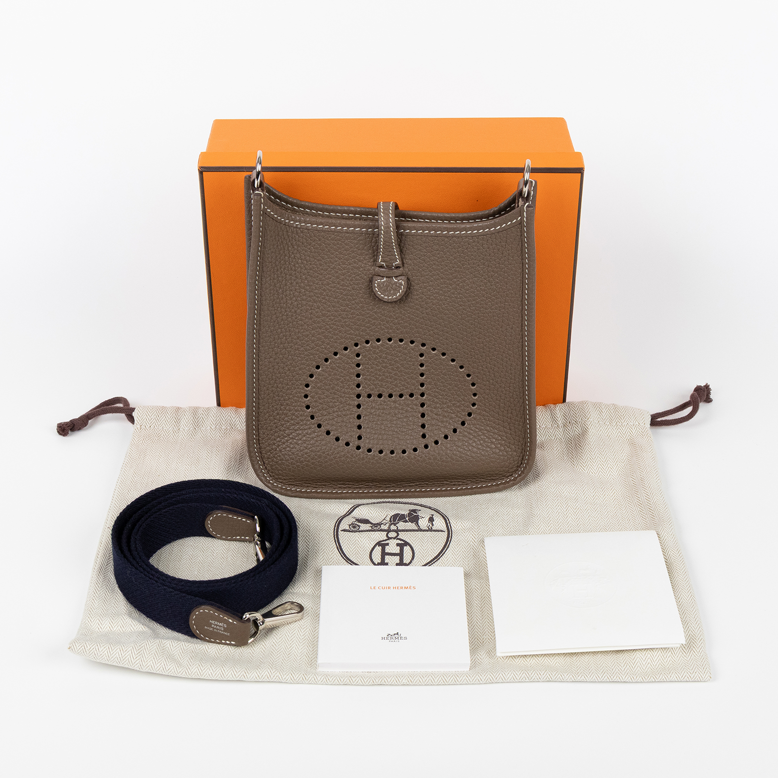 愛馬仕 Hermes Evelyne Bag Mini 伊芙琳包 Evelyne 16 EV16 YM 006 BB  原廠盒子/防塵袋