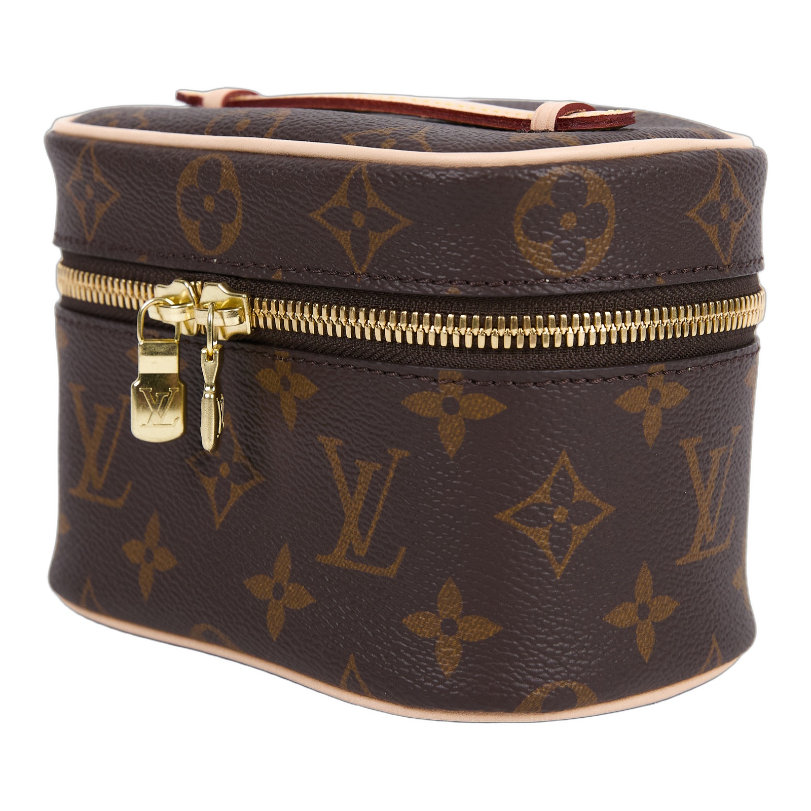 路易威登 LOUIS VUITTON Nice Nano 經典帆布 梳洗袋 化妝箱 M44936 晶片款 原花NICE NANO 原廠盒子/防塵袋
