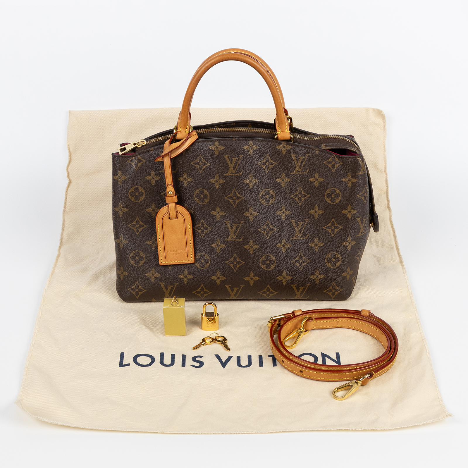 路易威登 LOUIS VUITTON Petit Palais 經典帆布 手提包 單肩包 M45900 晶片款  防塵袋/鎖組/背帶/吊牌