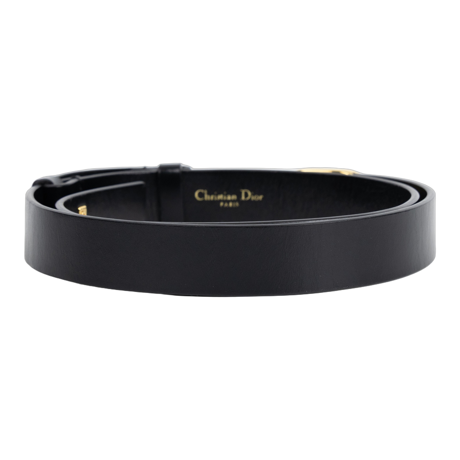 迪奧 CHRISTIAN DIOR Montaigne 腰帶  黑金蒙田皮帶 原廠盒子