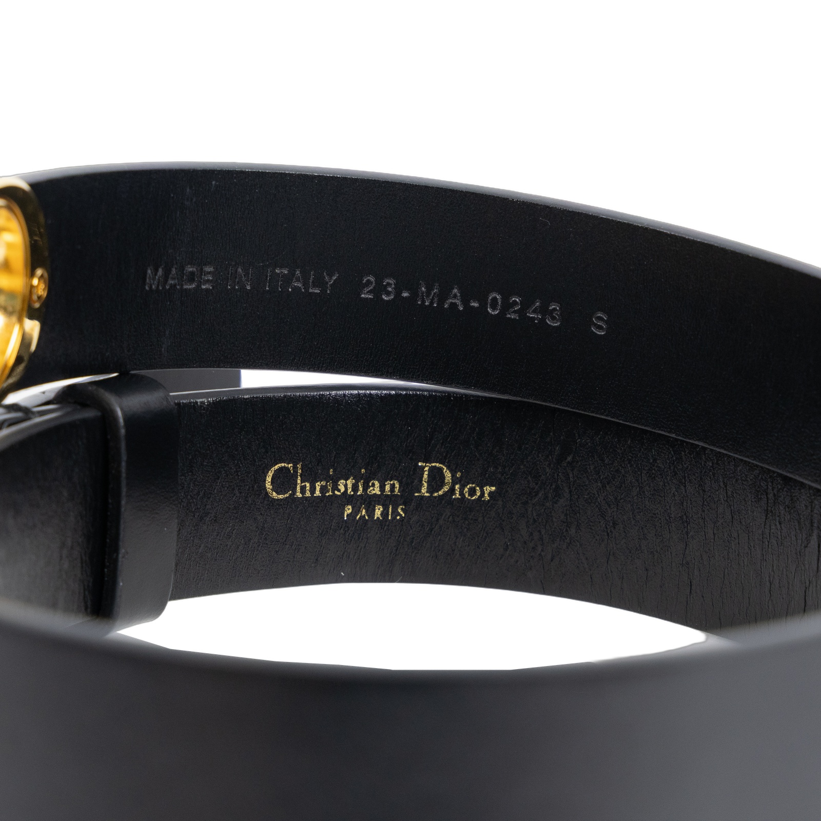 迪奧 CHRISTIAN DIOR Montaigne 腰帶  黑金蒙田皮帶 原廠盒子