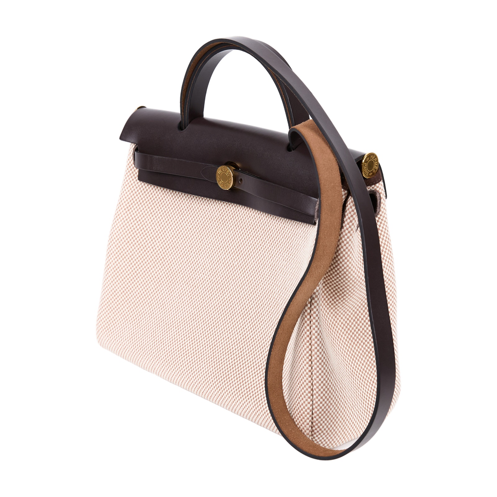 愛馬仕 Hermes Herbag Zip 31 金色五金 米色 烏木色 H079092CCAG /W CH 007 BP  原廠盒子/防塵袋/購買證明/鎖組