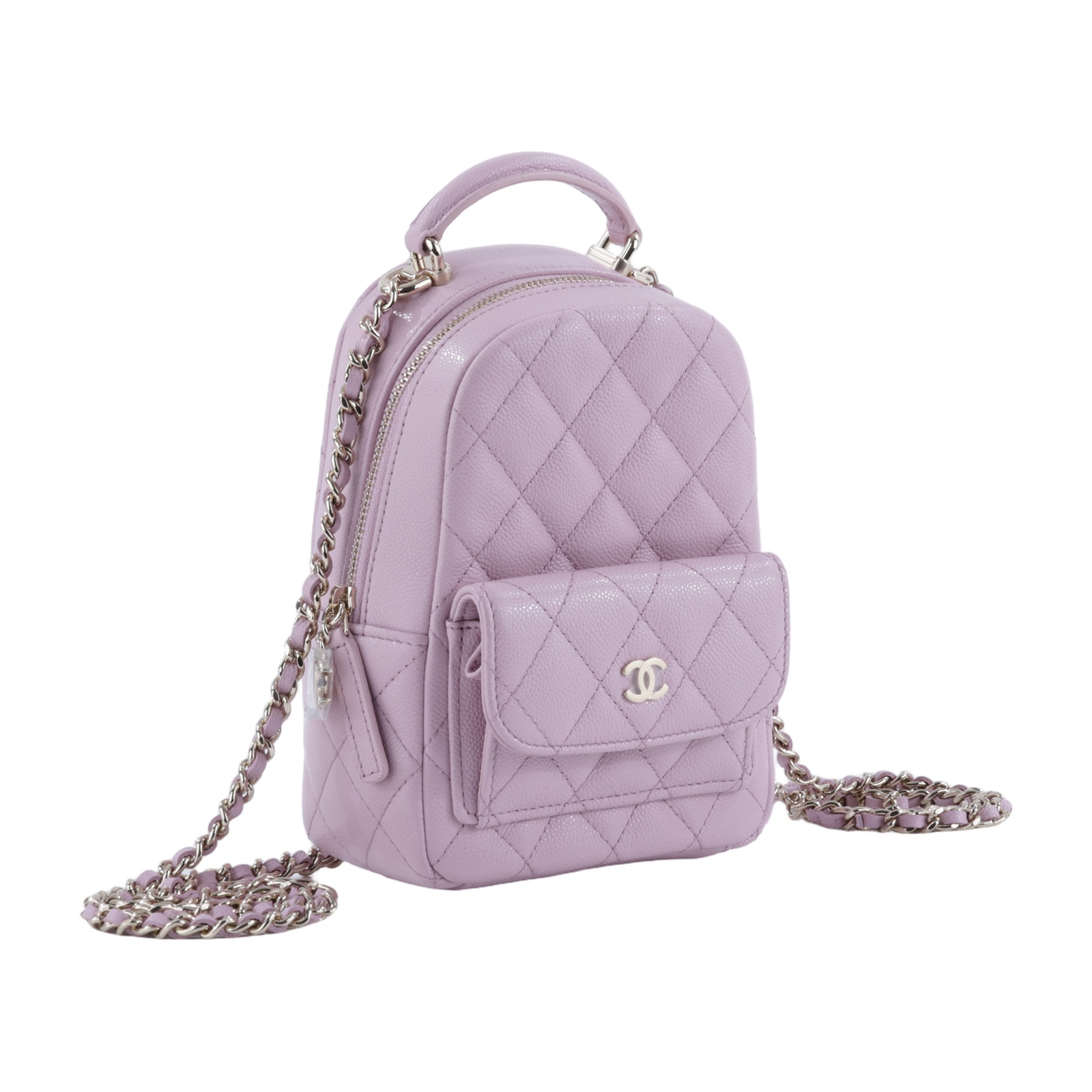 香奈兒 CHANEL 經典 迷你 後背包 AP3753 晶片款 粉色迷你後背包 防塵袋