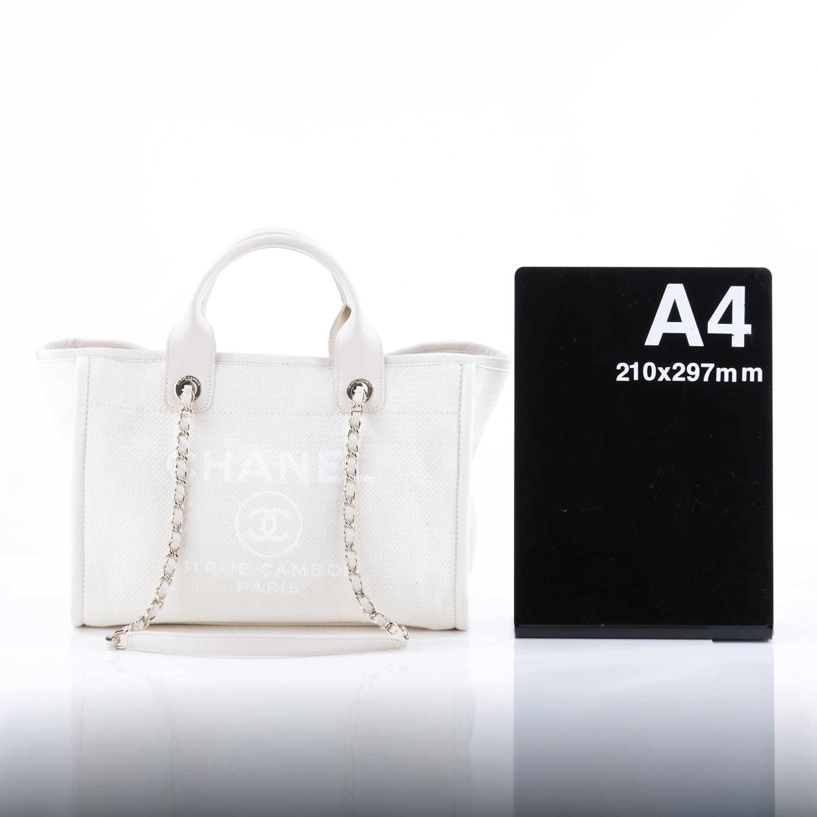 香奈兒 CHANEL 海灘包 小型 AS3257 晶片款 米白海灘包MM 防塵袋/內袋