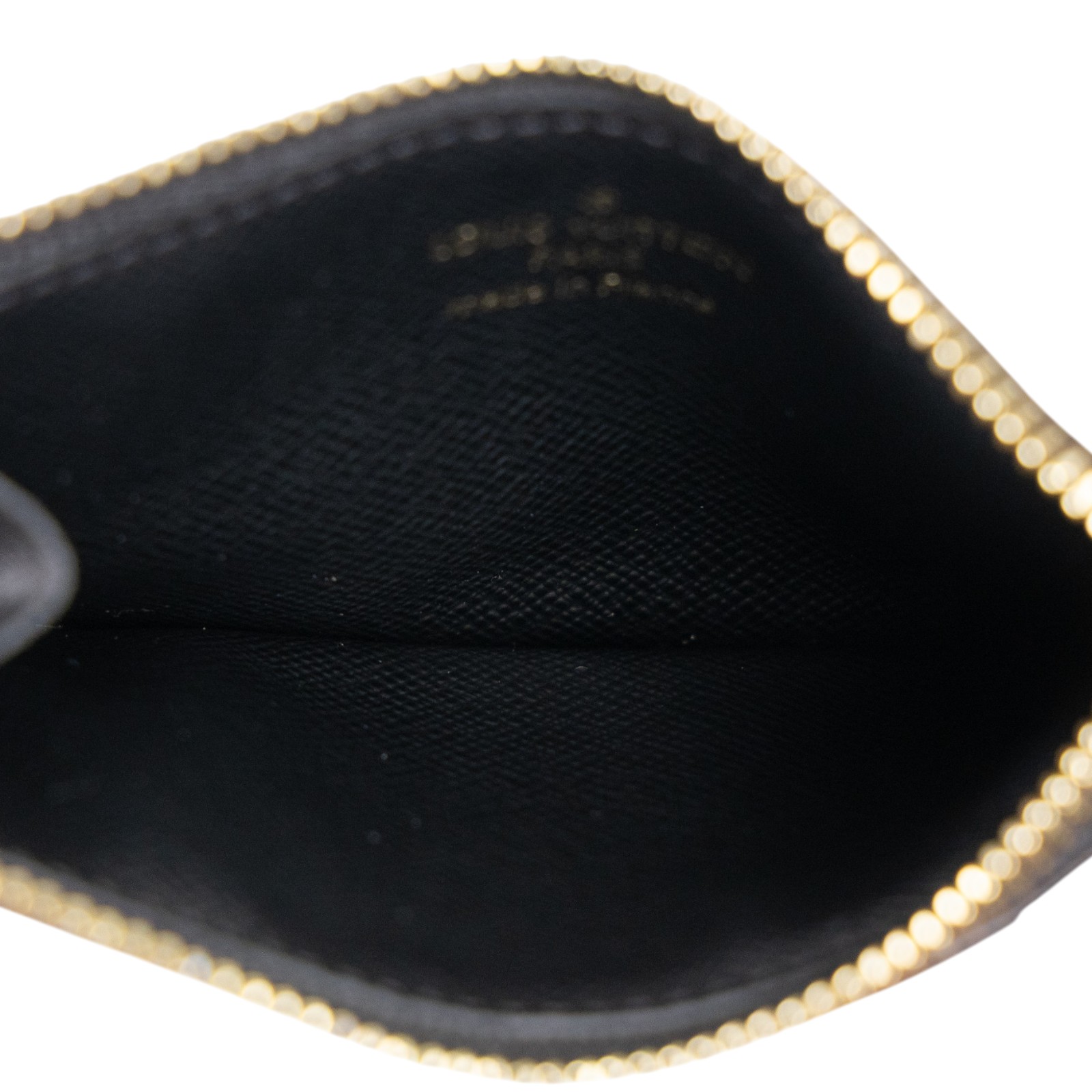 路易威登 LOUIS VUITTON Romy 名片夾 經典帆布 黑色 M81912 晶片款 焦糖原花零錢包 無附屬品