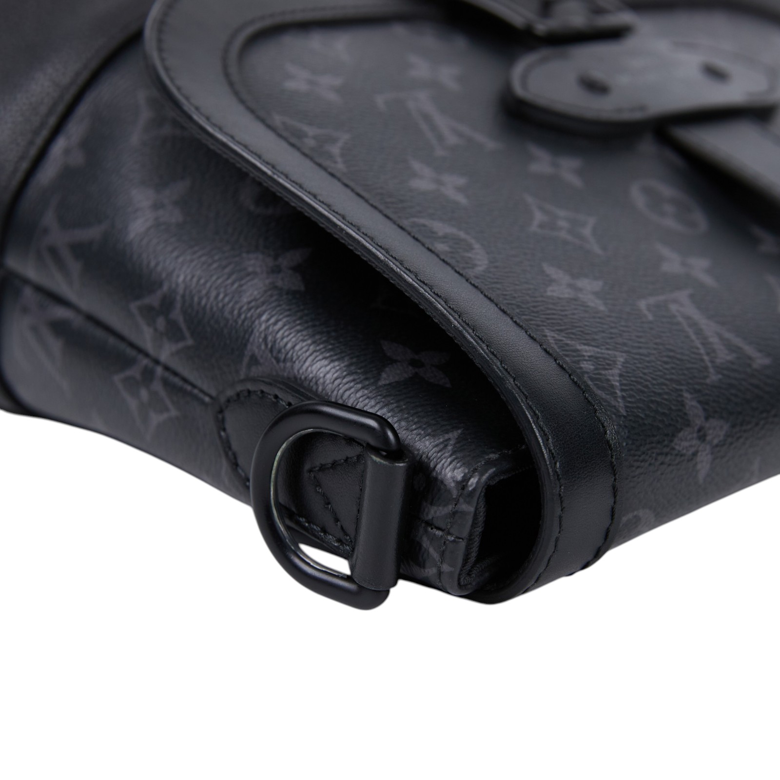 路易威登 LOUIS VUITTON Saumur 郵差包 M45911 晶片款 黑老花SAUMUR郵差包 原廠盒子/防塵袋/背帶