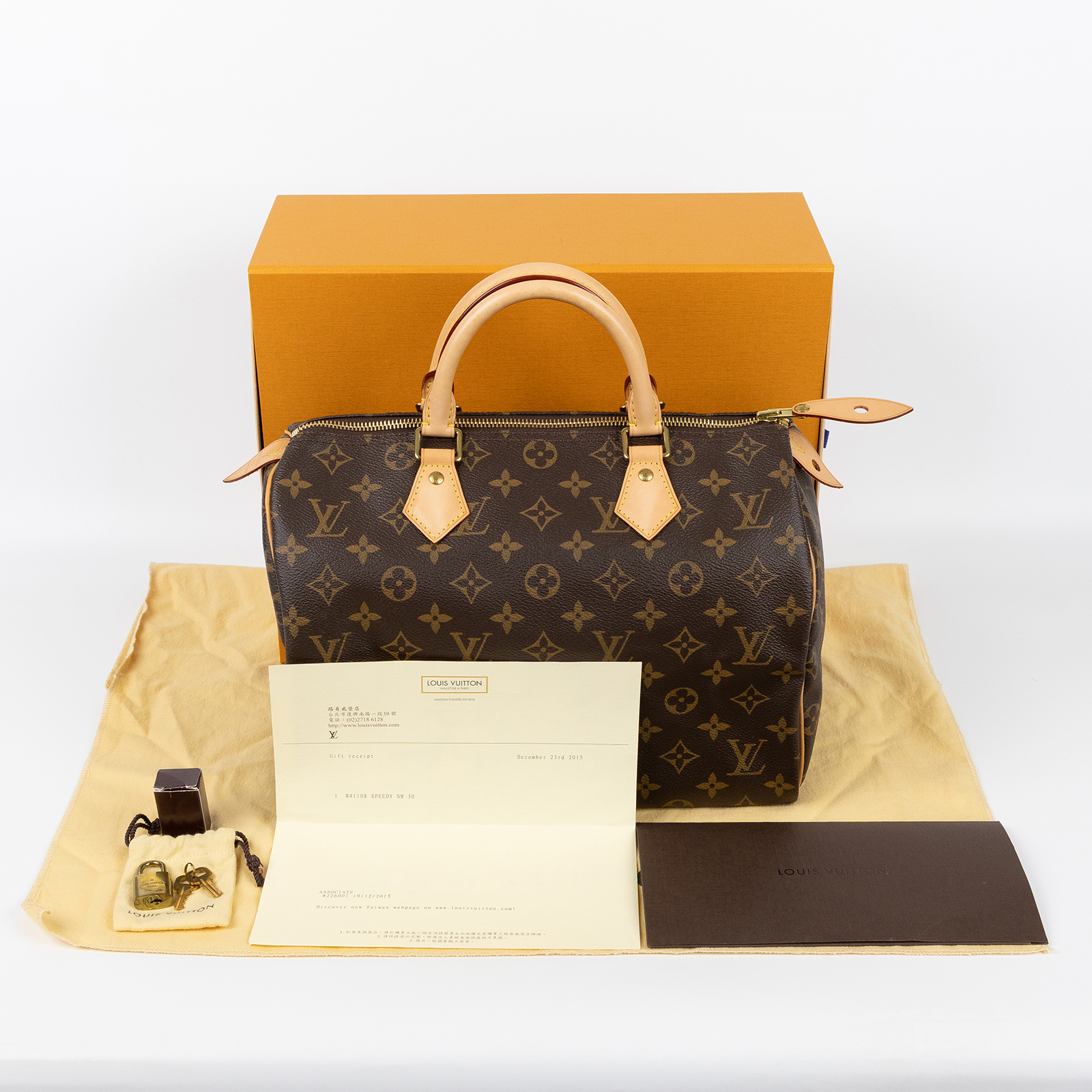 路易威登 LOUIS VUITTON Speedy 30原花 手提波士頓包 M41108 原花SPEEDY30 原廠盒子/防塵袋/購買證明/鎖組
