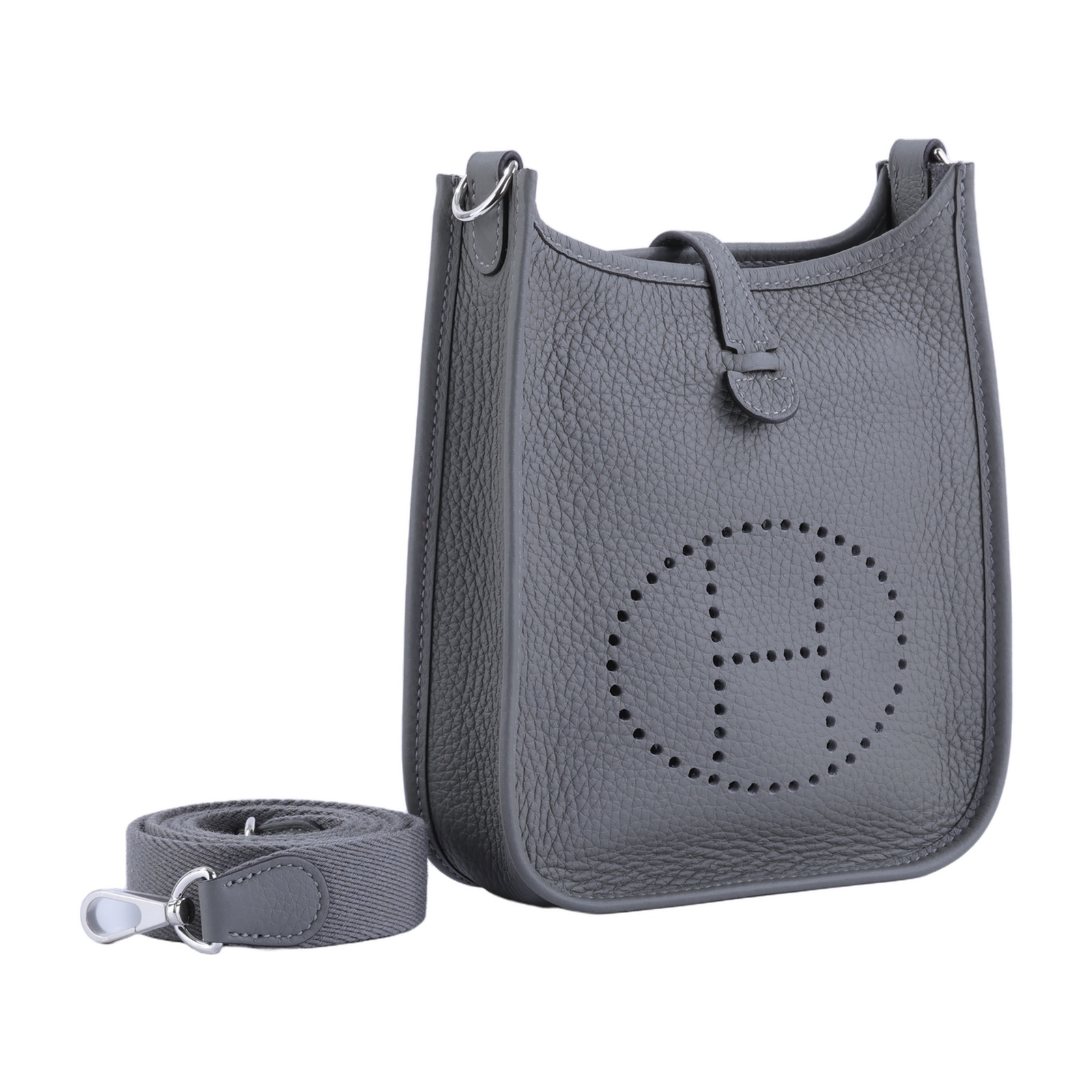 愛馬仕 Hermes Evelyne Bag Mini 伊芙琳包 Evelyne 16 EV16 B刻 B刻 灰EVELYNE MINI 原廠盒子/防塵袋/背帶