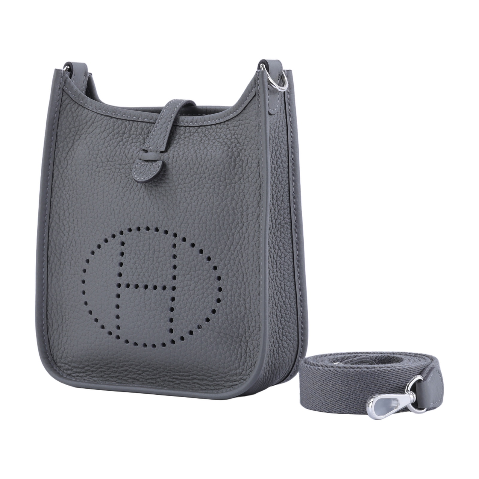 愛馬仕 Hermes Evelyne Bag Mini 伊芙琳包 Evelyne 16 EV16 B刻 B刻 灰EVELYNE MINI 原廠盒子/防塵袋/背帶