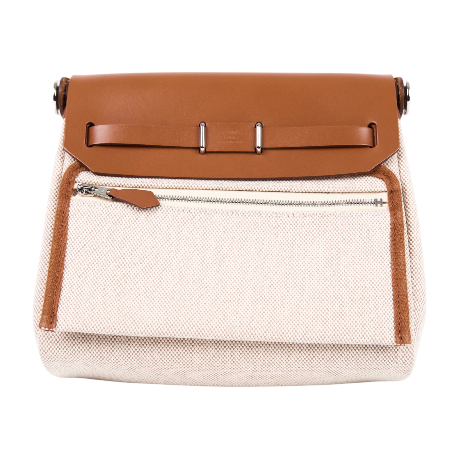愛馬仕 Hermes Herbag Zip 20 HER20 K TS 004 AU K刻 金棕/亞麻HERBAG20 防塵袋