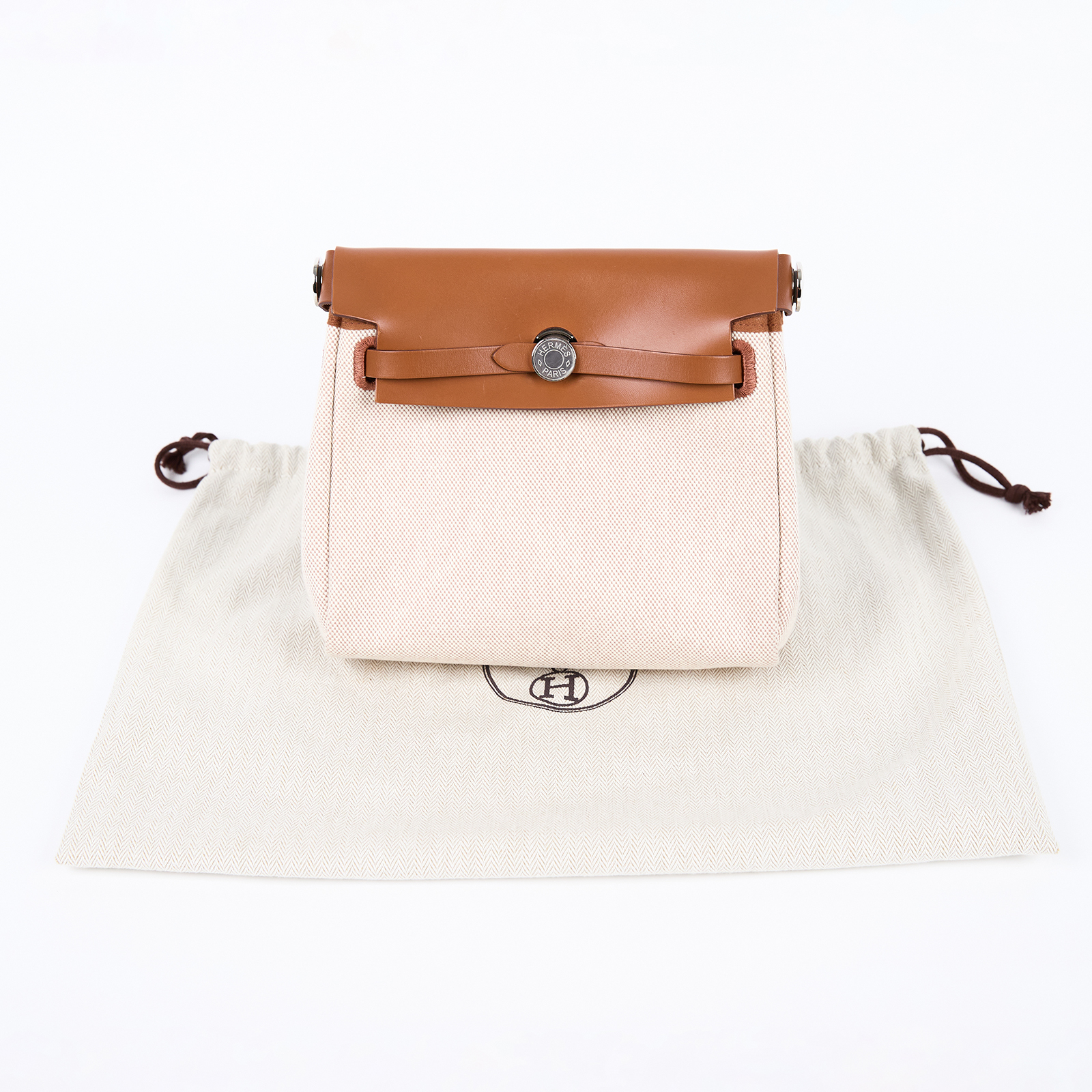 愛馬仕 Hermes Herbag Zip 20 HER20 K TS 004 AU K刻 金棕/亞麻HERBAG20 防塵袋