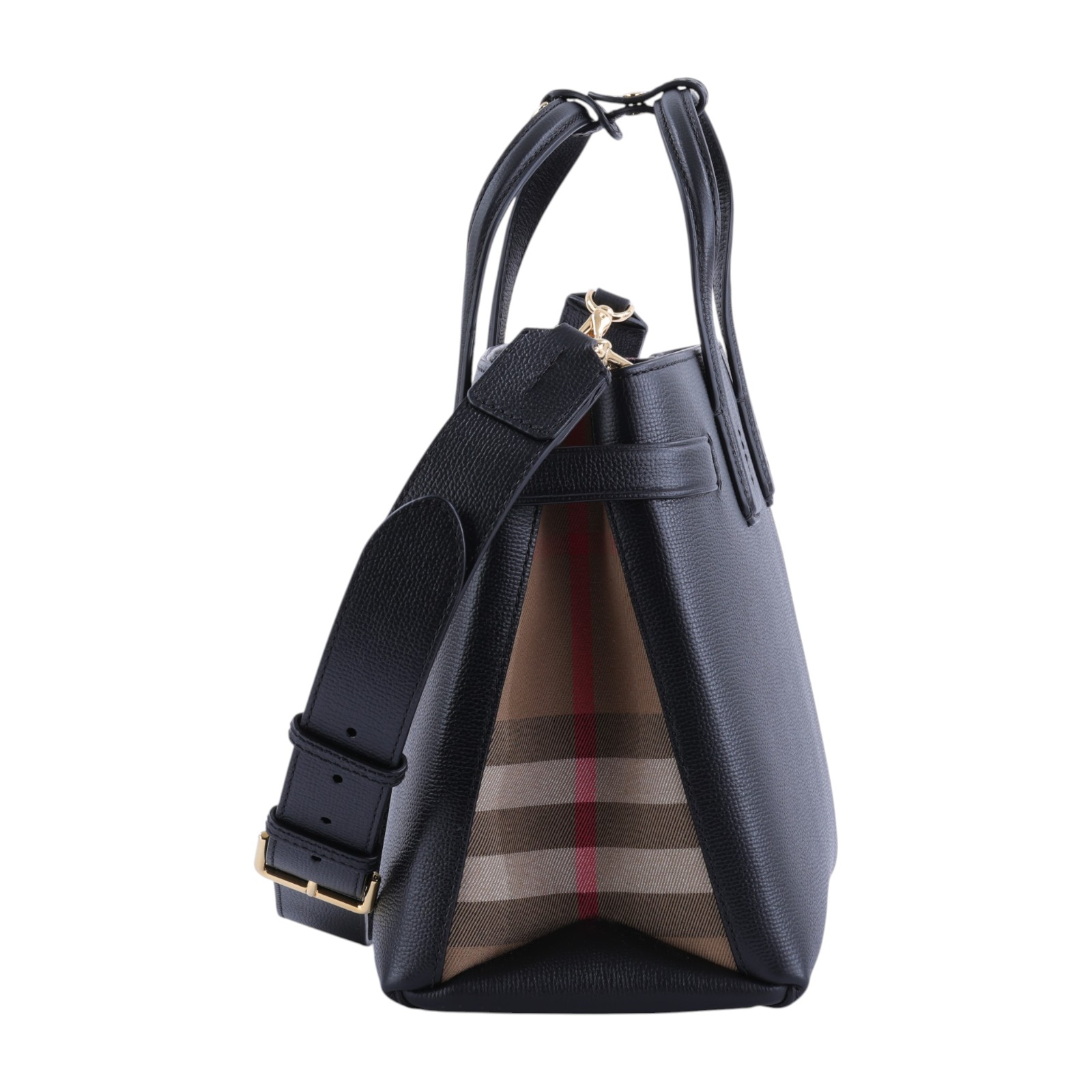 博柏利 BURBERRY BANNER 手提包 肩背包 斜背包 8068549 黑拚格紋包2WAY 防塵袋/背帶