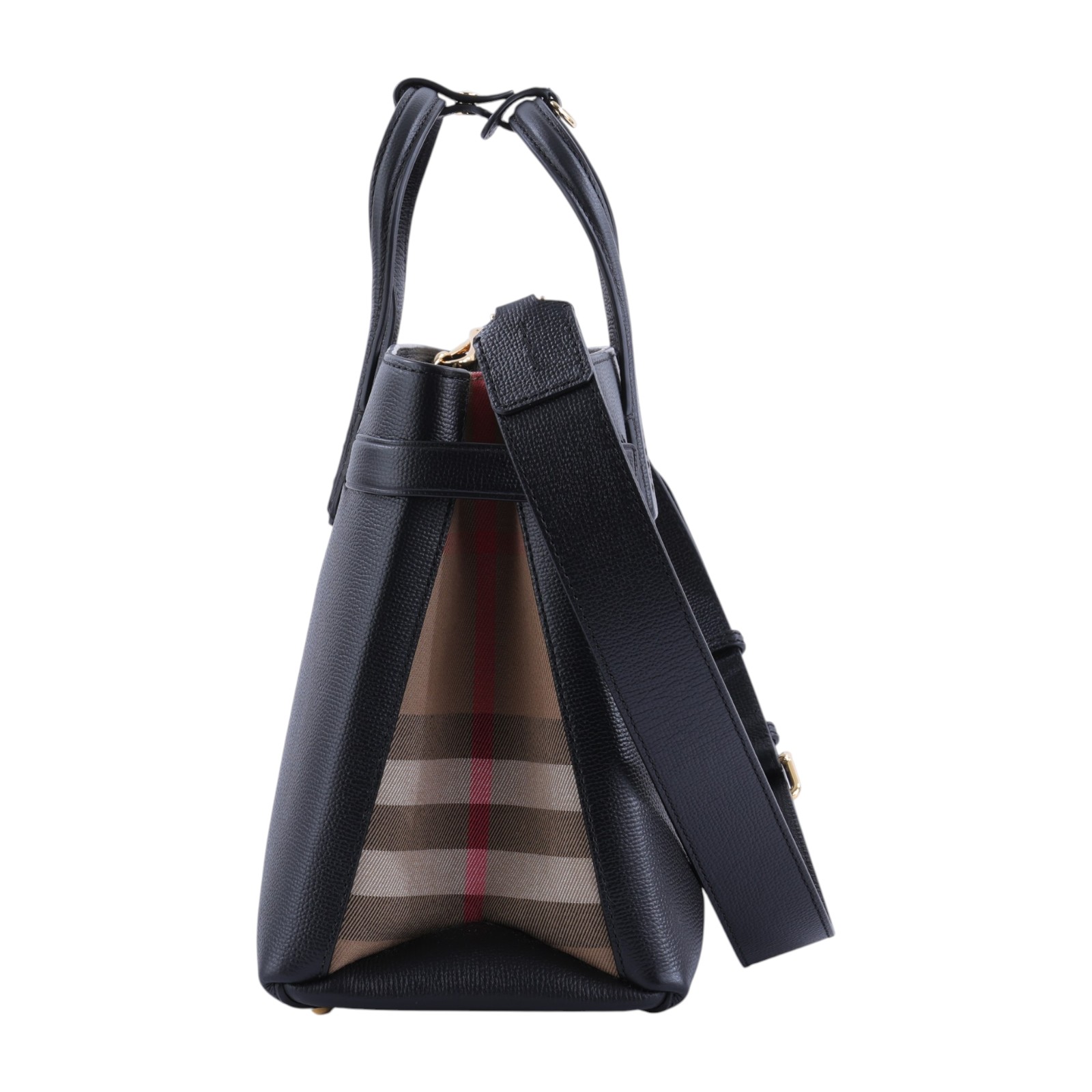 博柏利 BURBERRY BANNER 手提包 肩背包 斜背包 8068549 黑拚格紋包2WAY 防塵袋/背帶