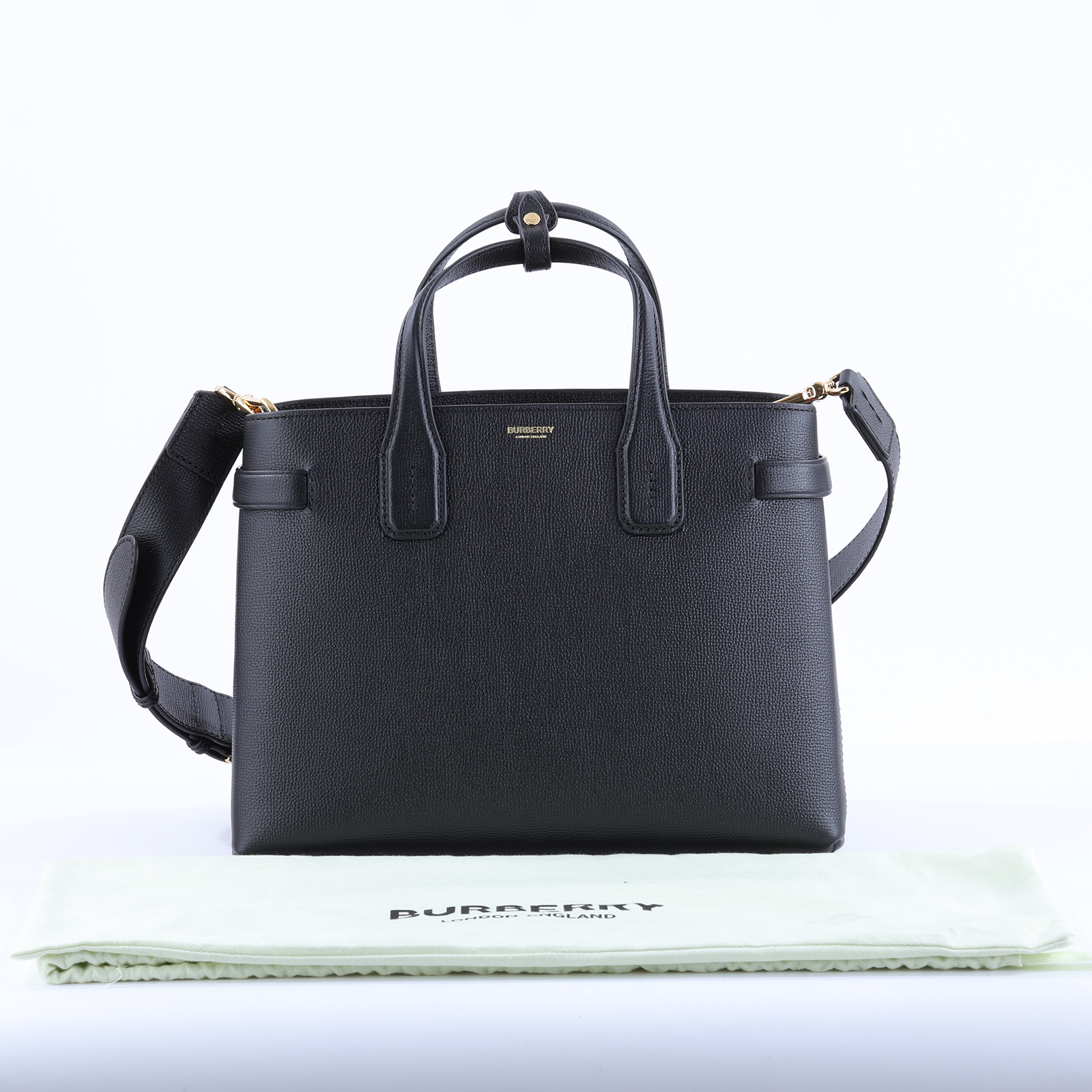 博柏利 BURBERRY BANNER 手提包 肩背包 斜背包 8068549 黑拚格紋包2WAY 防塵袋/背帶