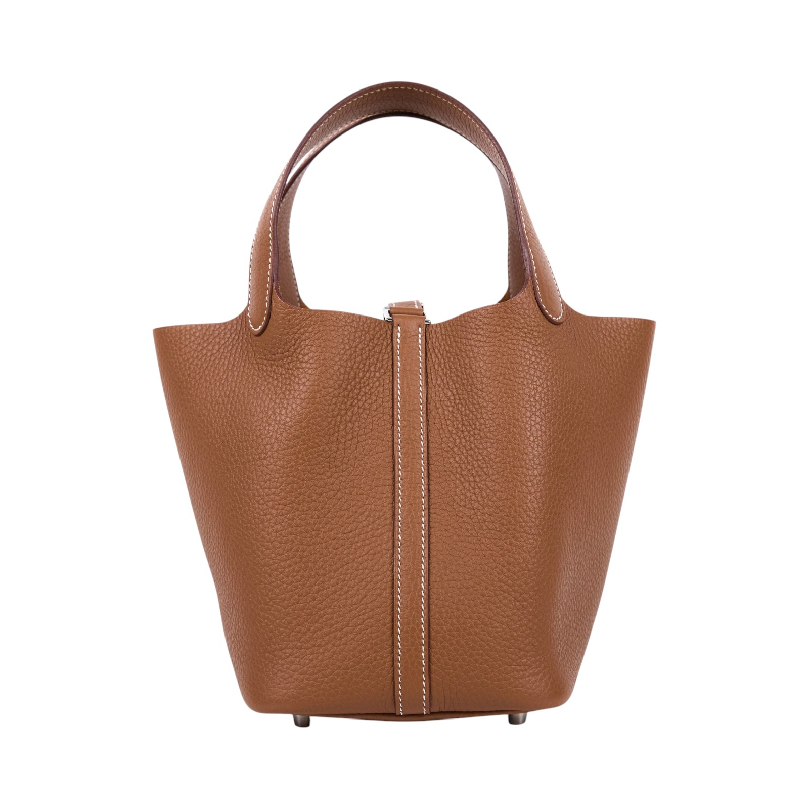 愛馬仕 Hermes Picotin Lock 18 菜籃子包 銀色五金 金棕色 H056289CK37 G AU 002 MM  原廠盒子/鎖組/購買證明影本